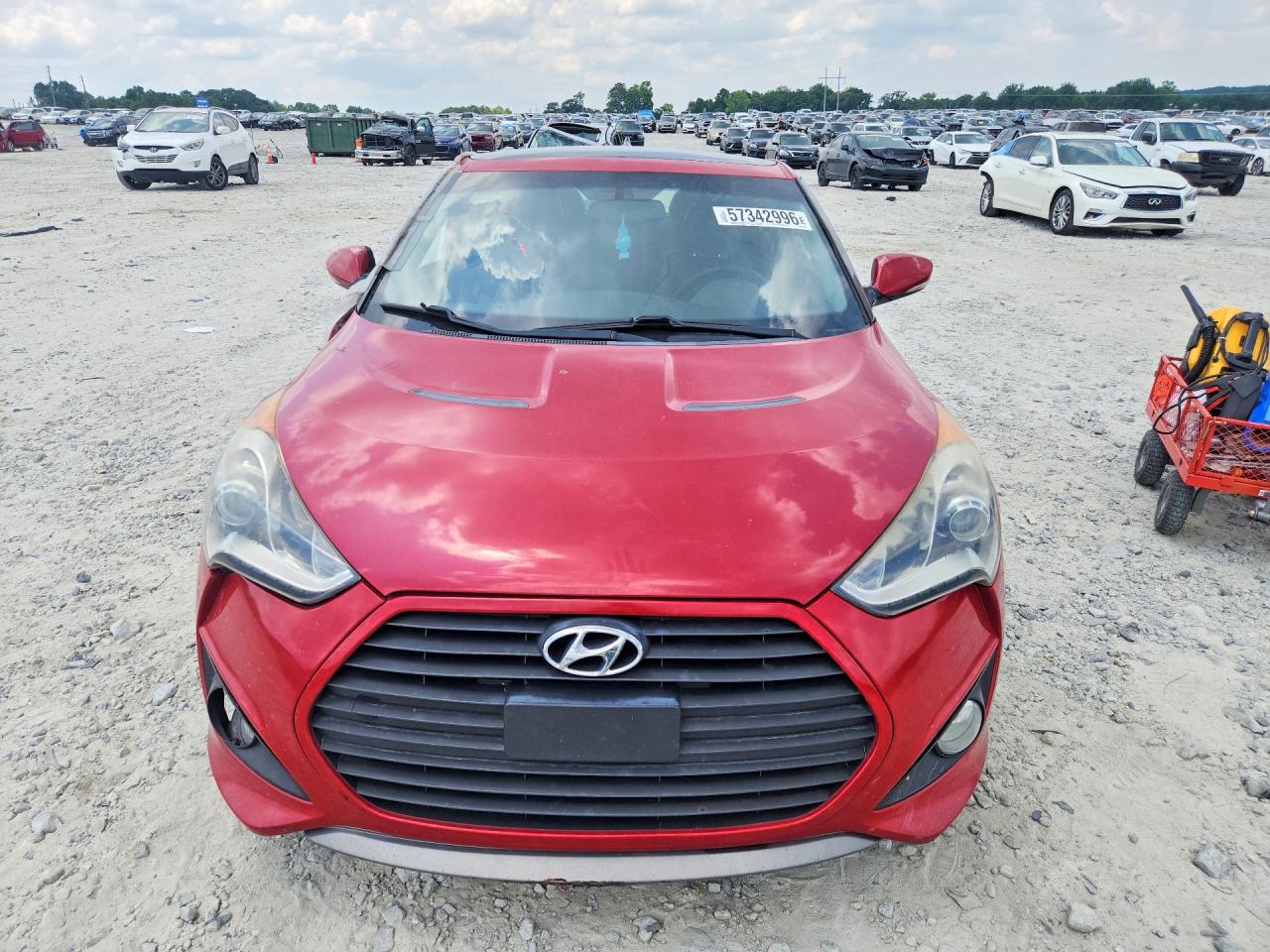 2013 Hyundai Veloster T Red vin: KMHTC6AE2DU107322