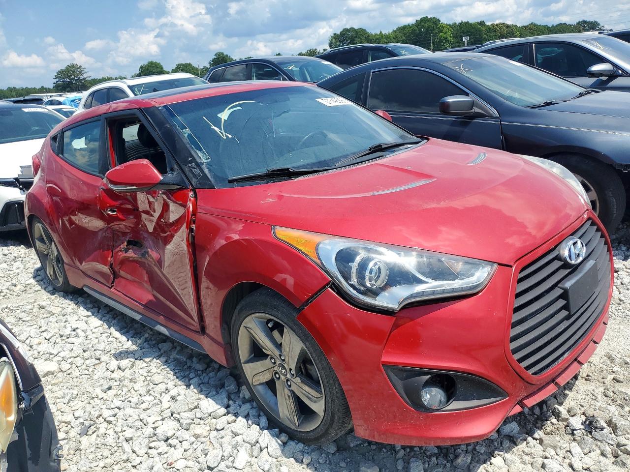 2013 Hyundai Veloster T Red vin: KMHTC6AE2DU107322