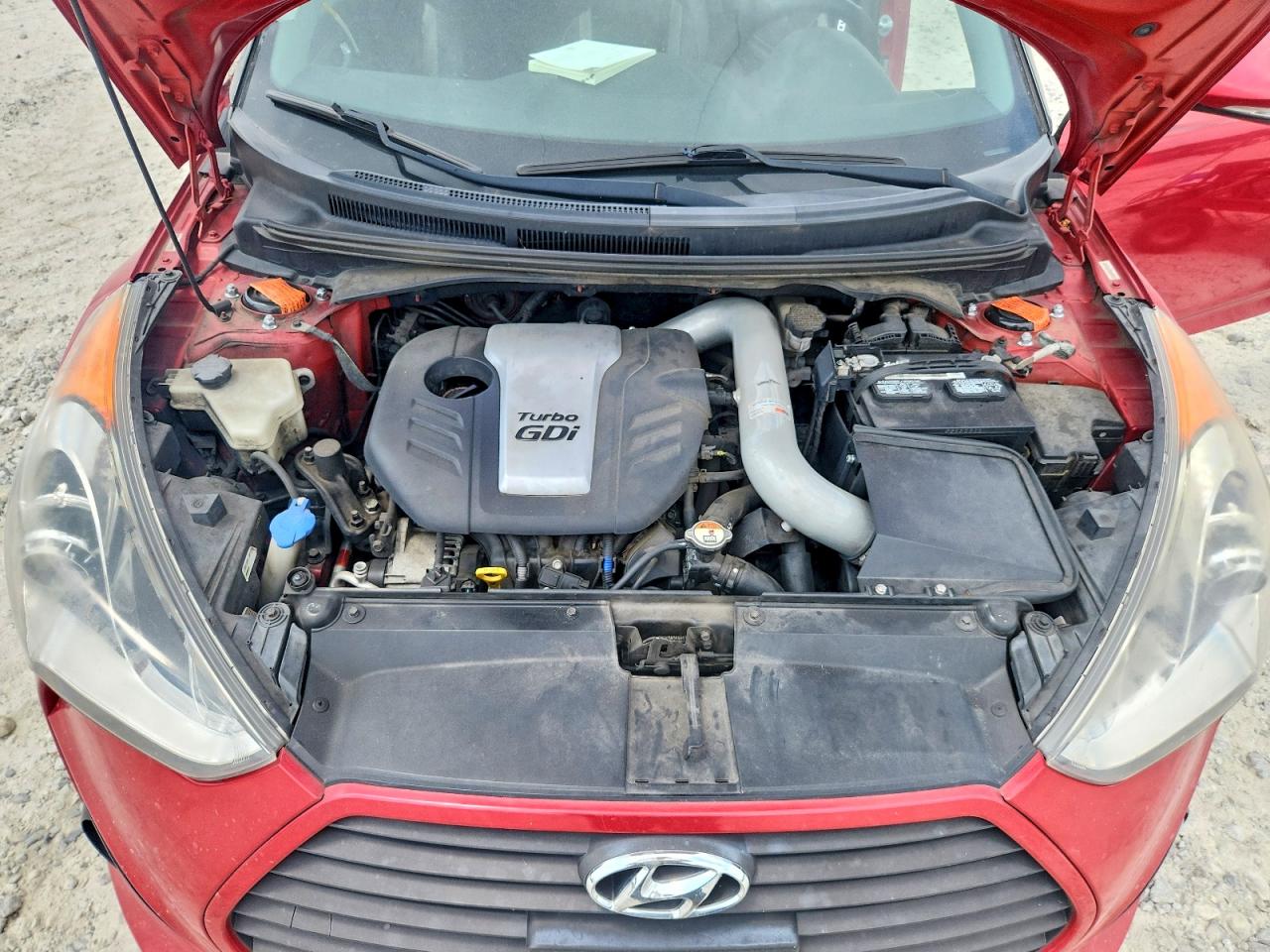 2013 Hyundai Veloster T Red vin: KMHTC6AE2DU107322