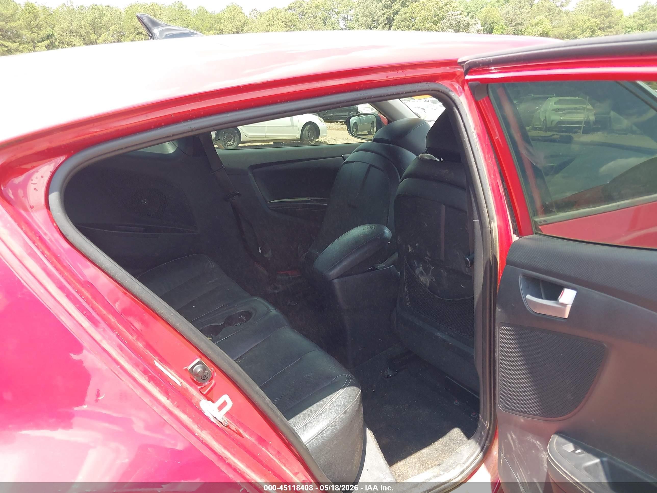 2013 Hyundai Veloster Turbo W/black Red vin: KMHTC6AE2DU109216