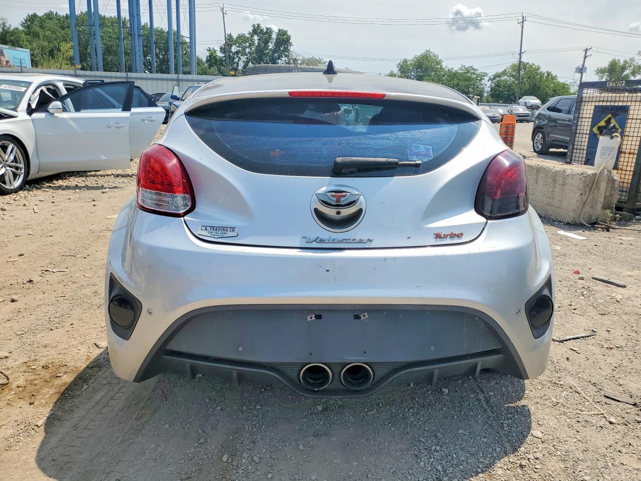 2013 Hyundai Veloster Turbo Gray vin: KMHTC6AE2DU110477