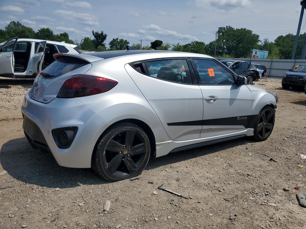 2013 Hyundai Veloster Turbo Gray vin: KMHTC6AE2DU110477