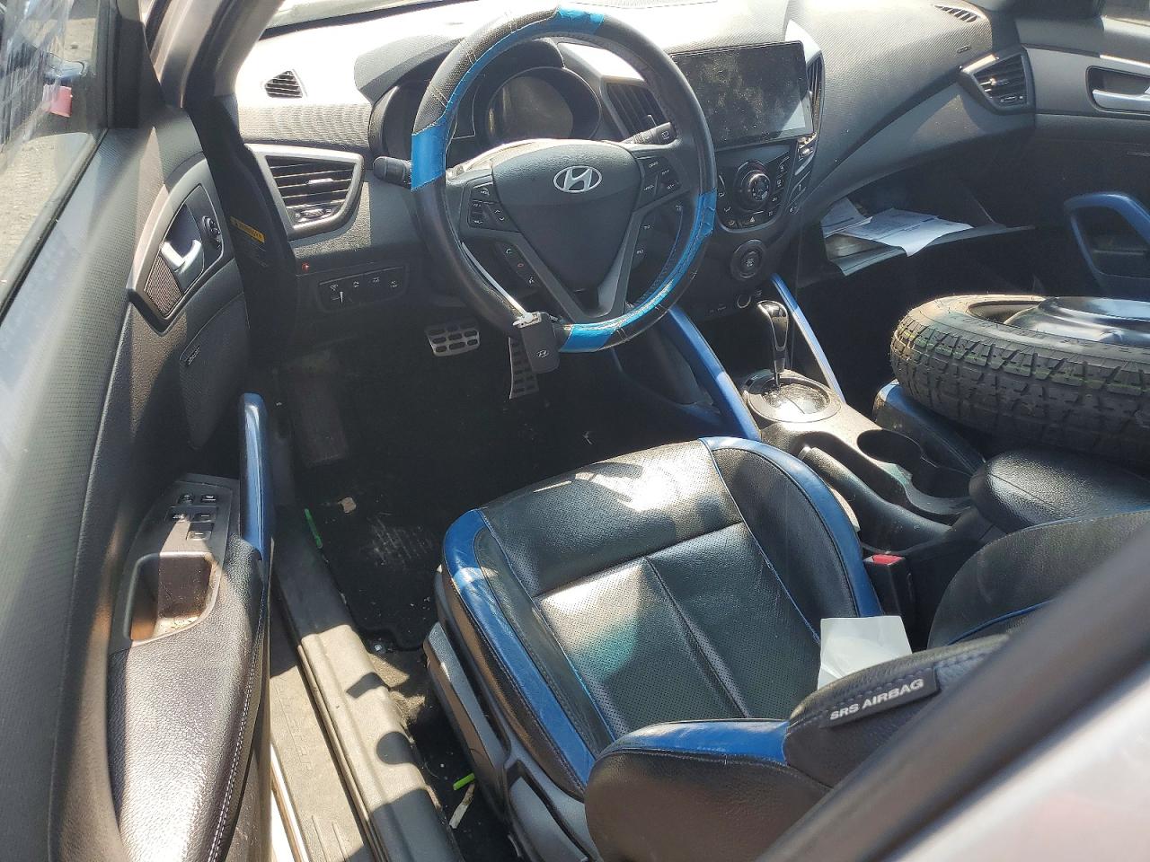 2013 Hyundai Veloster Turbo Gray vin: KMHTC6AE2DU110477