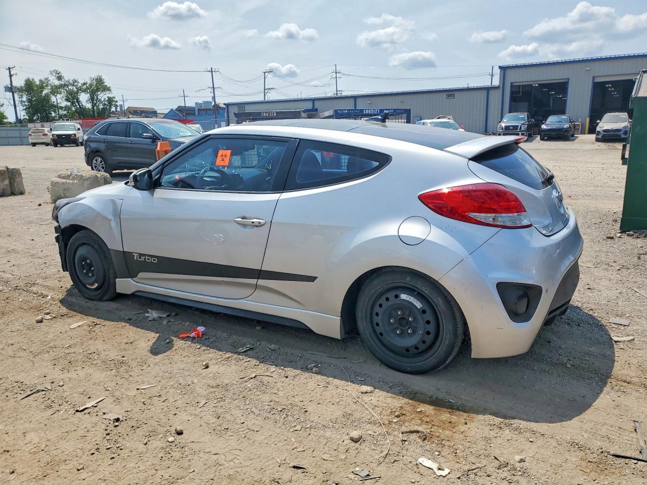 2013 Hyundai Veloster Turbo Gray vin: KMHTC6AE2DU110477
