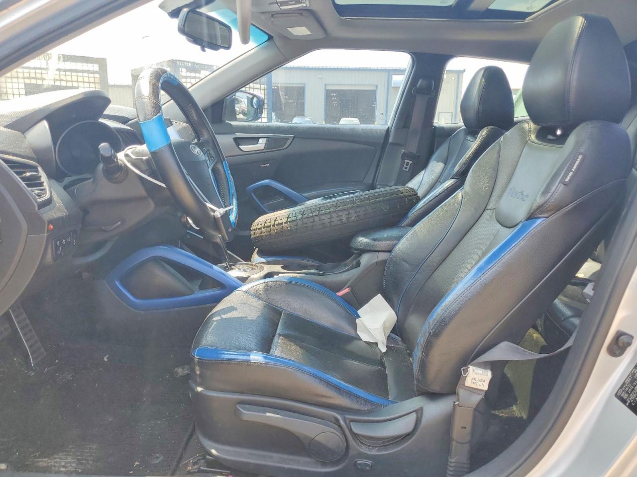 2013 Hyundai Veloster Turbo Gray vin: KMHTC6AE2DU110477
