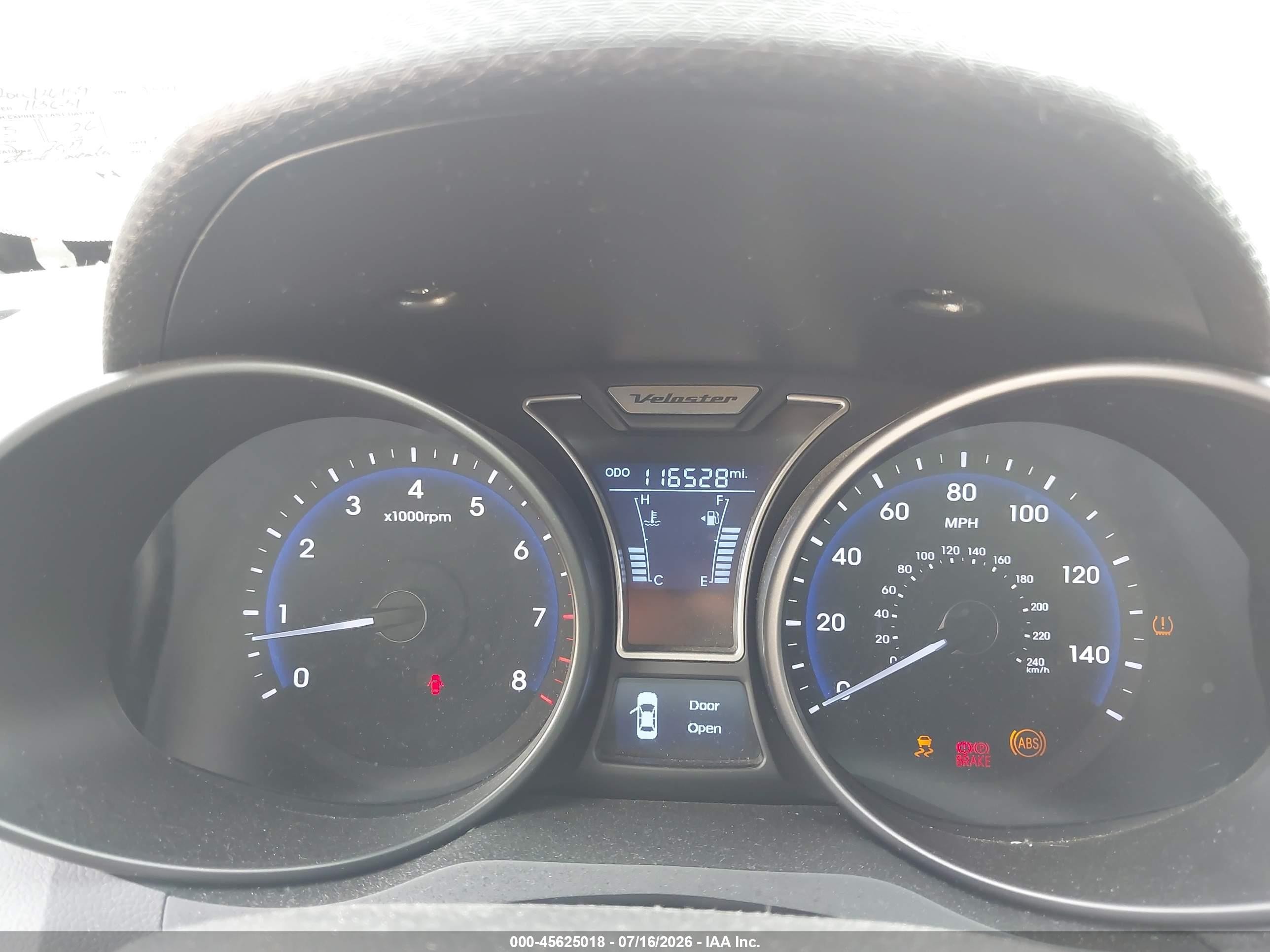 2013 Hyundai Veloster Turbo W/blue Silver vin: KMHTC6AE2DU126159