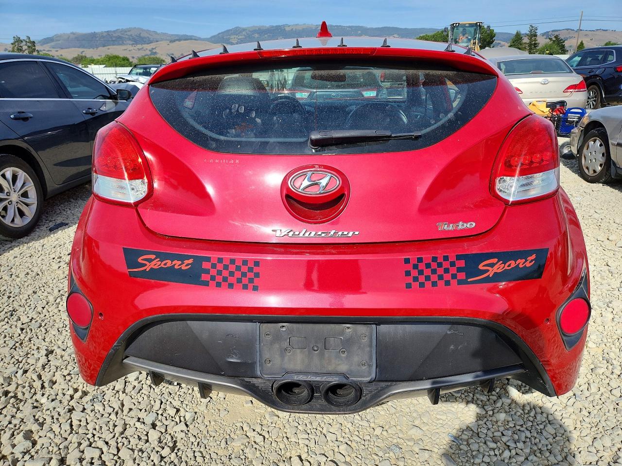 2013 Hyundai Veloster Turbo Red vin: KMHTC6AE2DU128218