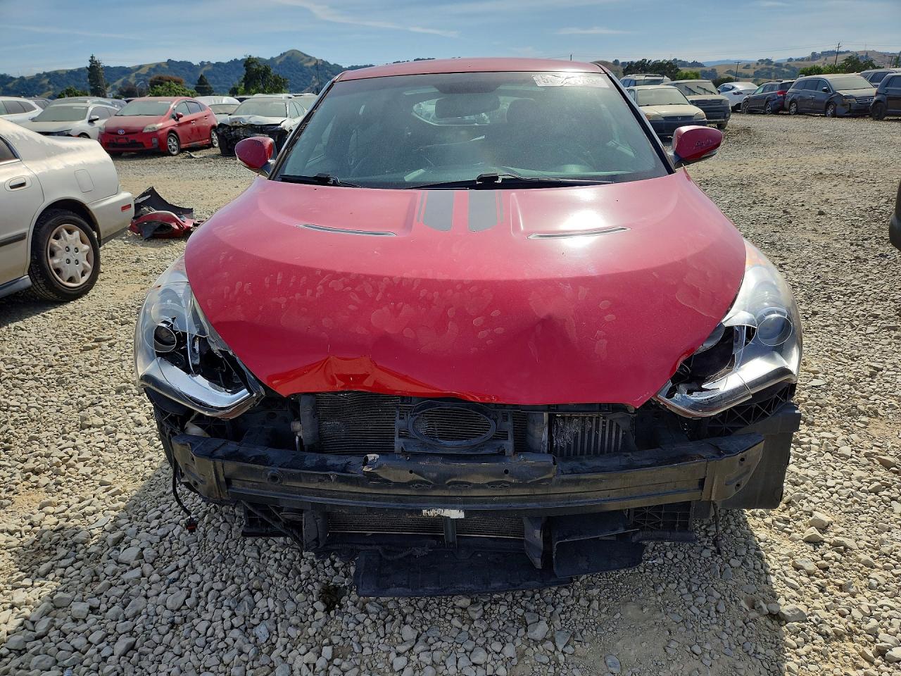2013 Hyundai Veloster Turbo Red vin: KMHTC6AE2DU128218
