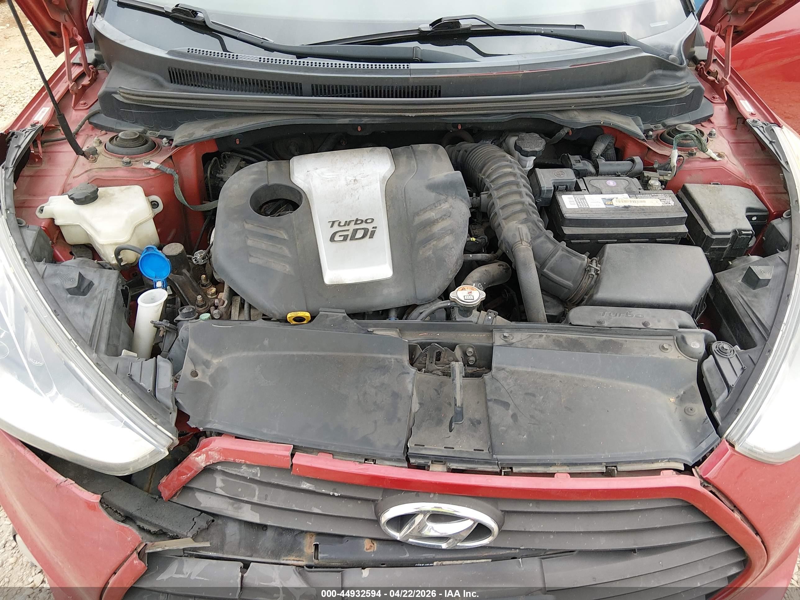 2013 Hyundai Veloster Turbo W/black Красный vin: KMHTC6AE2DU128543