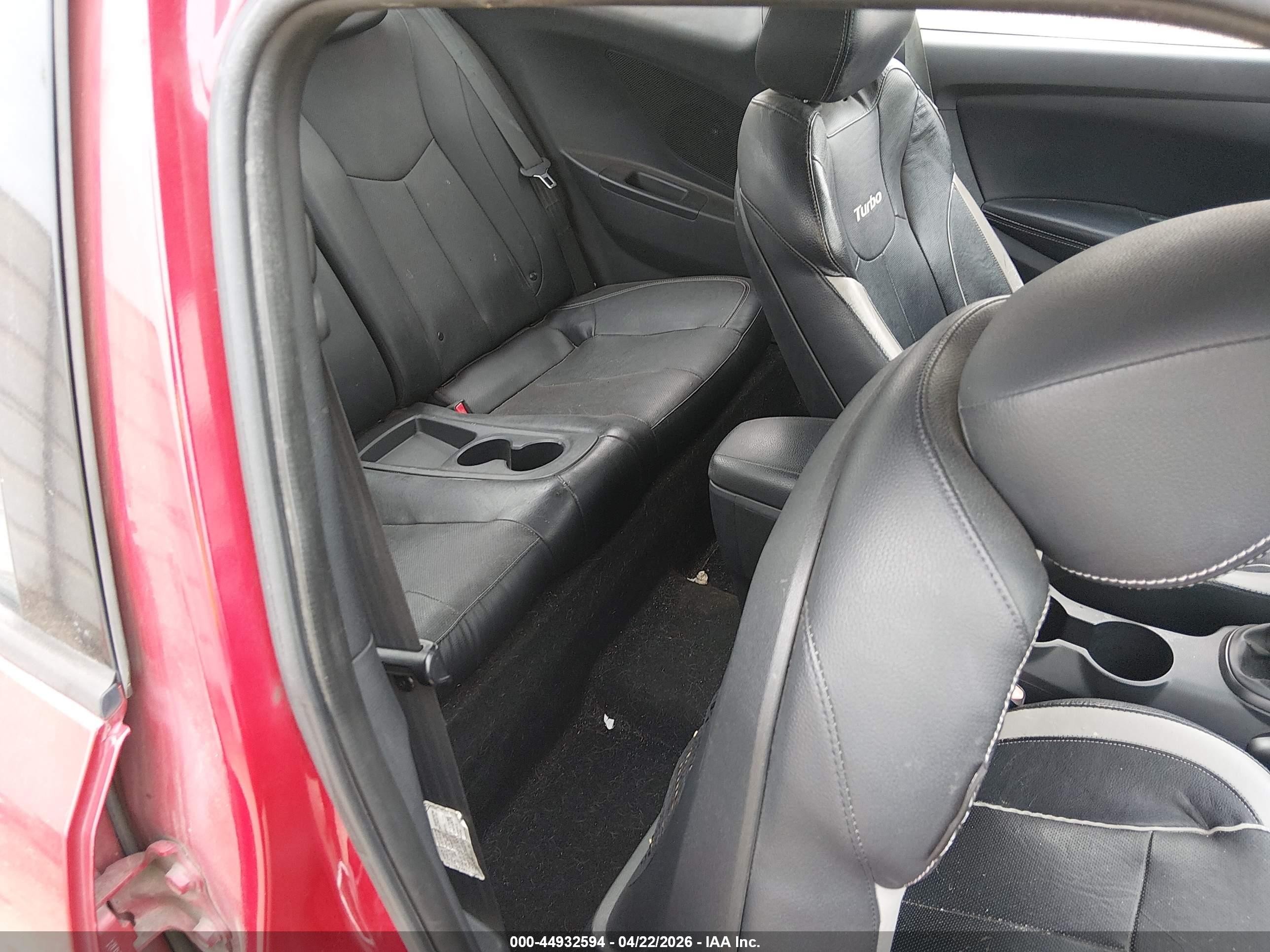 2013 Hyundai Veloster Turbo W/black Красный vin: KMHTC6AE2DU128543
