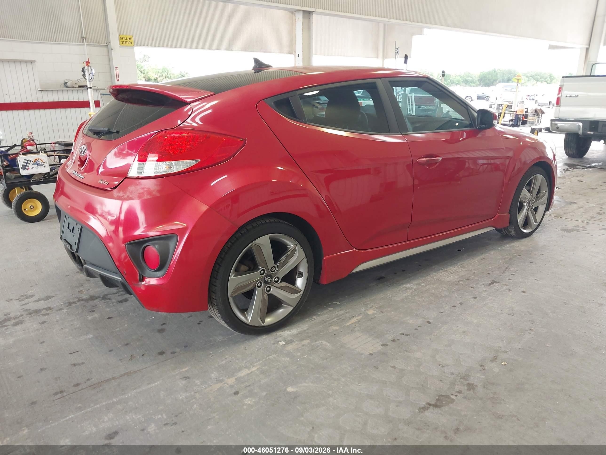 2013 Hyundai Veloster Turbo W/black Red vin: KMHTC6AE2DU133032