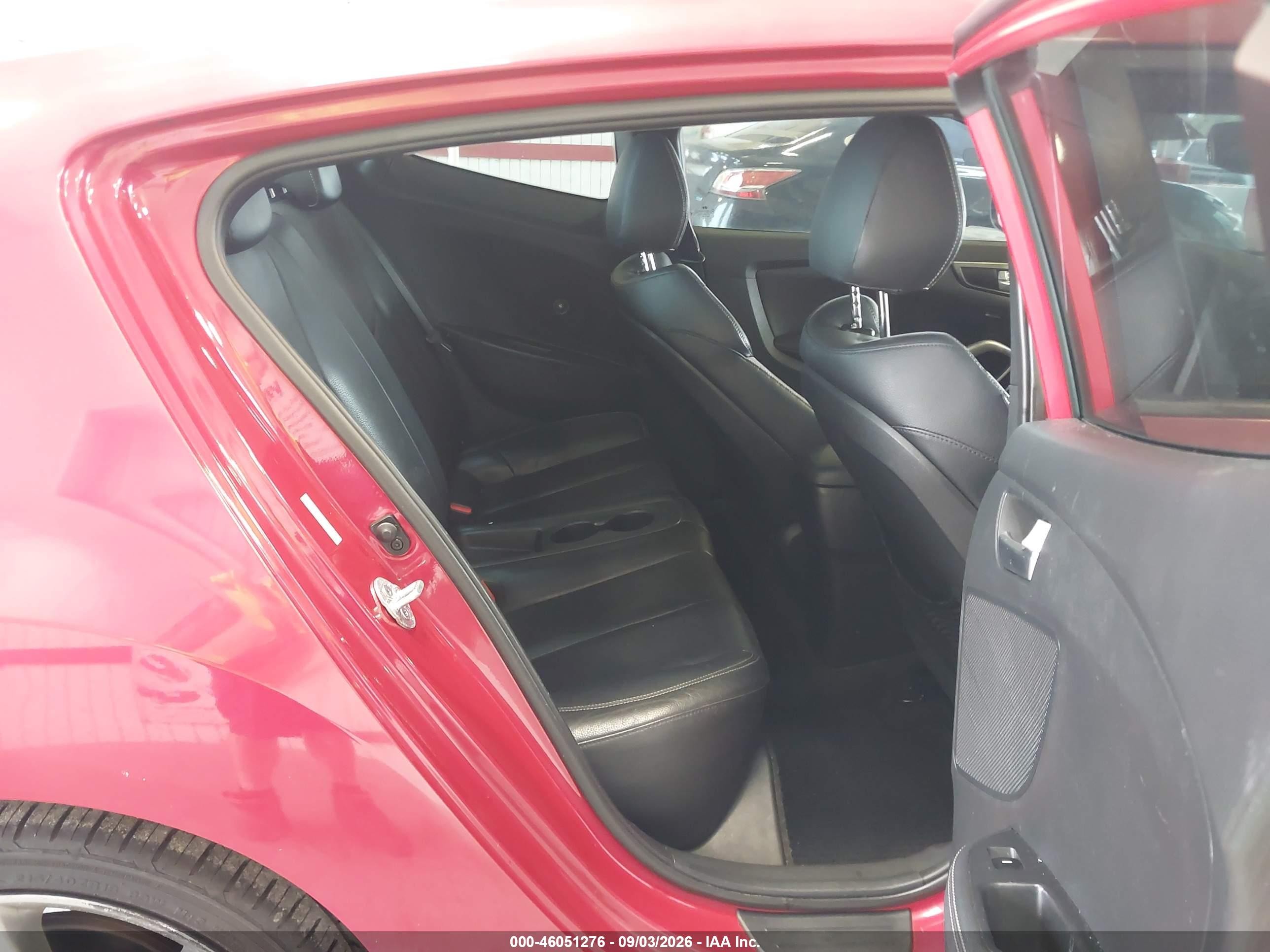 2013 Hyundai Veloster Turbo W/black Red vin: KMHTC6AE2DU133032