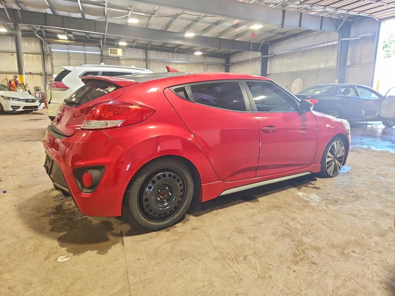 2013 Hyundai Veloster Turbo Red vin: KMHTC6AE2DU135167