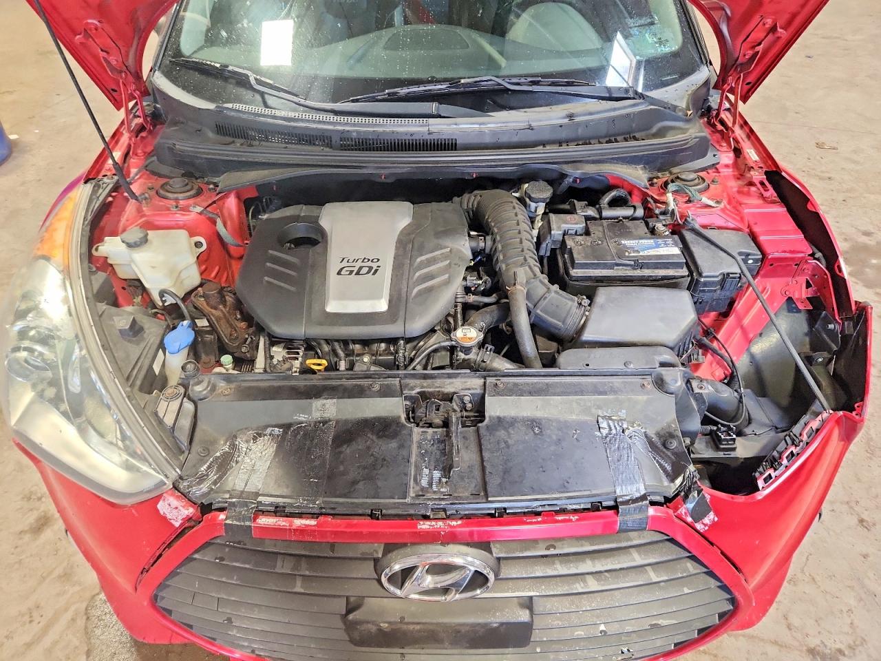 2013 Hyundai Veloster Turbo Red vin: KMHTC6AE2DU135167