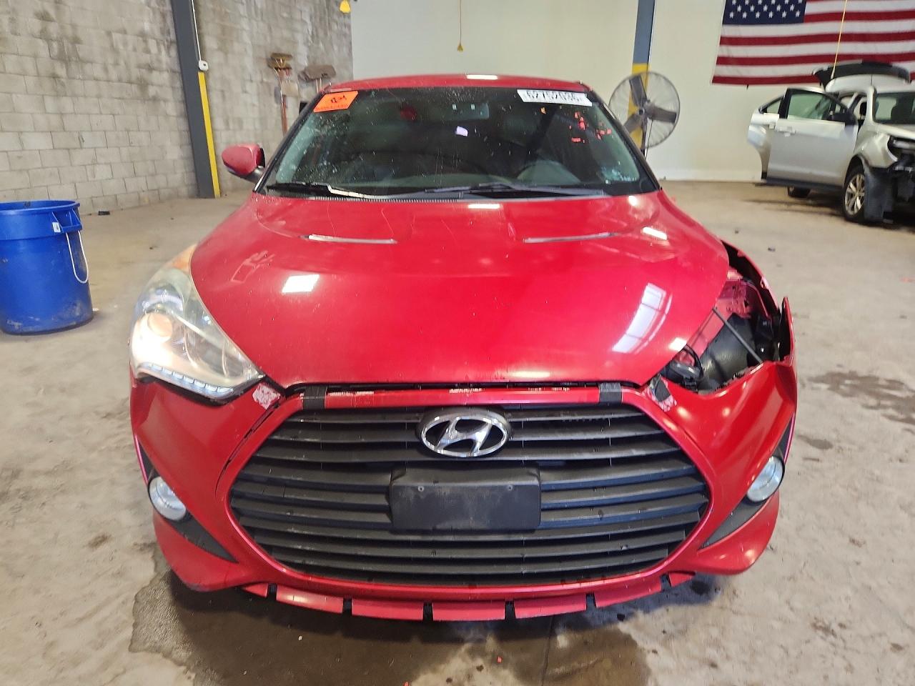 2013 Hyundai Veloster Turbo Red vin: KMHTC6AE2DU135167