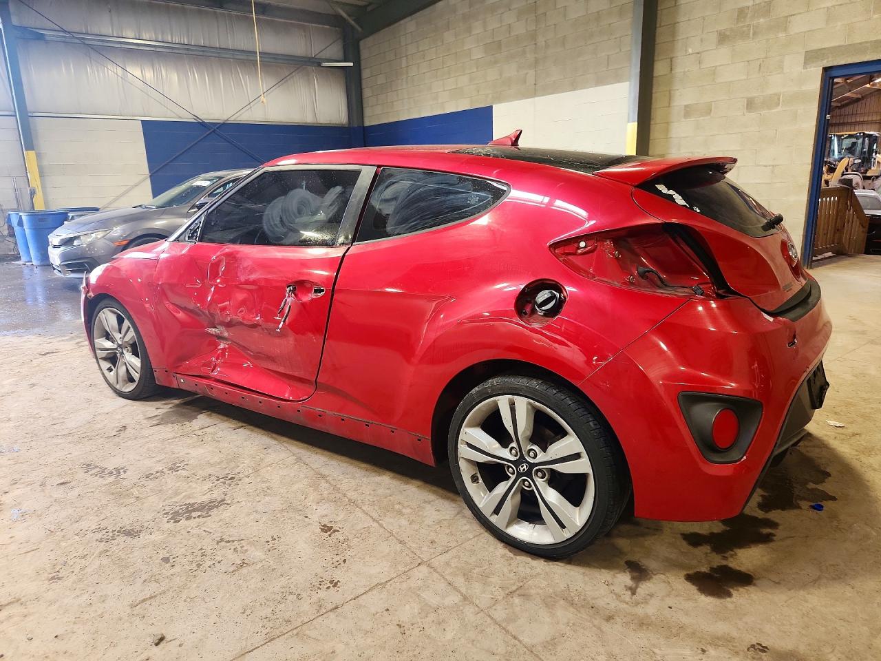 2013 Hyundai Veloster Turbo Red vin: KMHTC6AE2DU135167