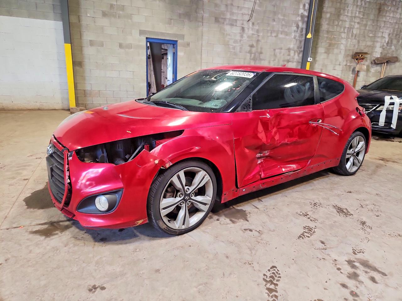 2013 Hyundai Veloster Turbo Red vin: KMHTC6AE2DU135167