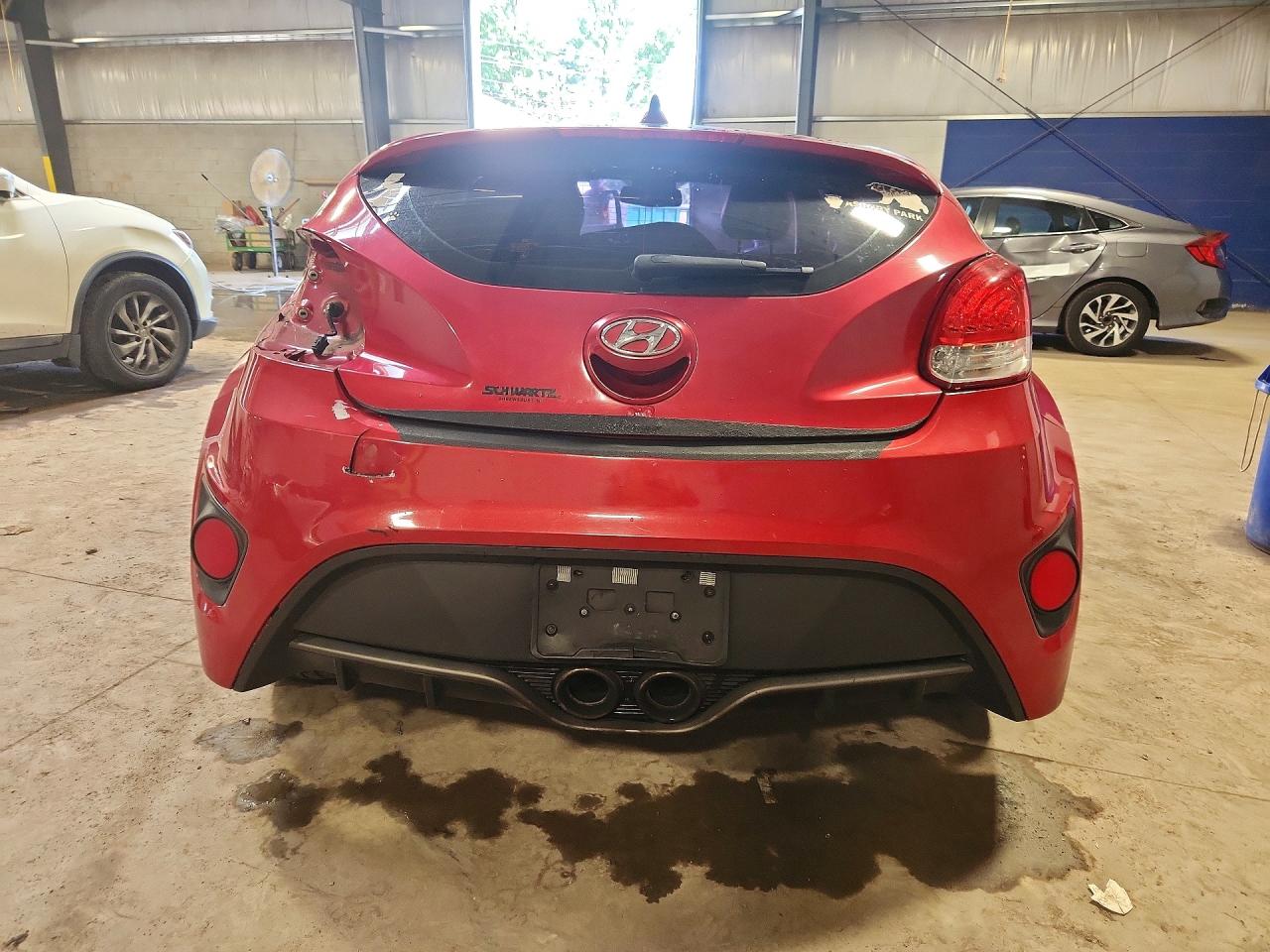 2013 Hyundai Veloster Turbo Red vin: KMHTC6AE2DU135167