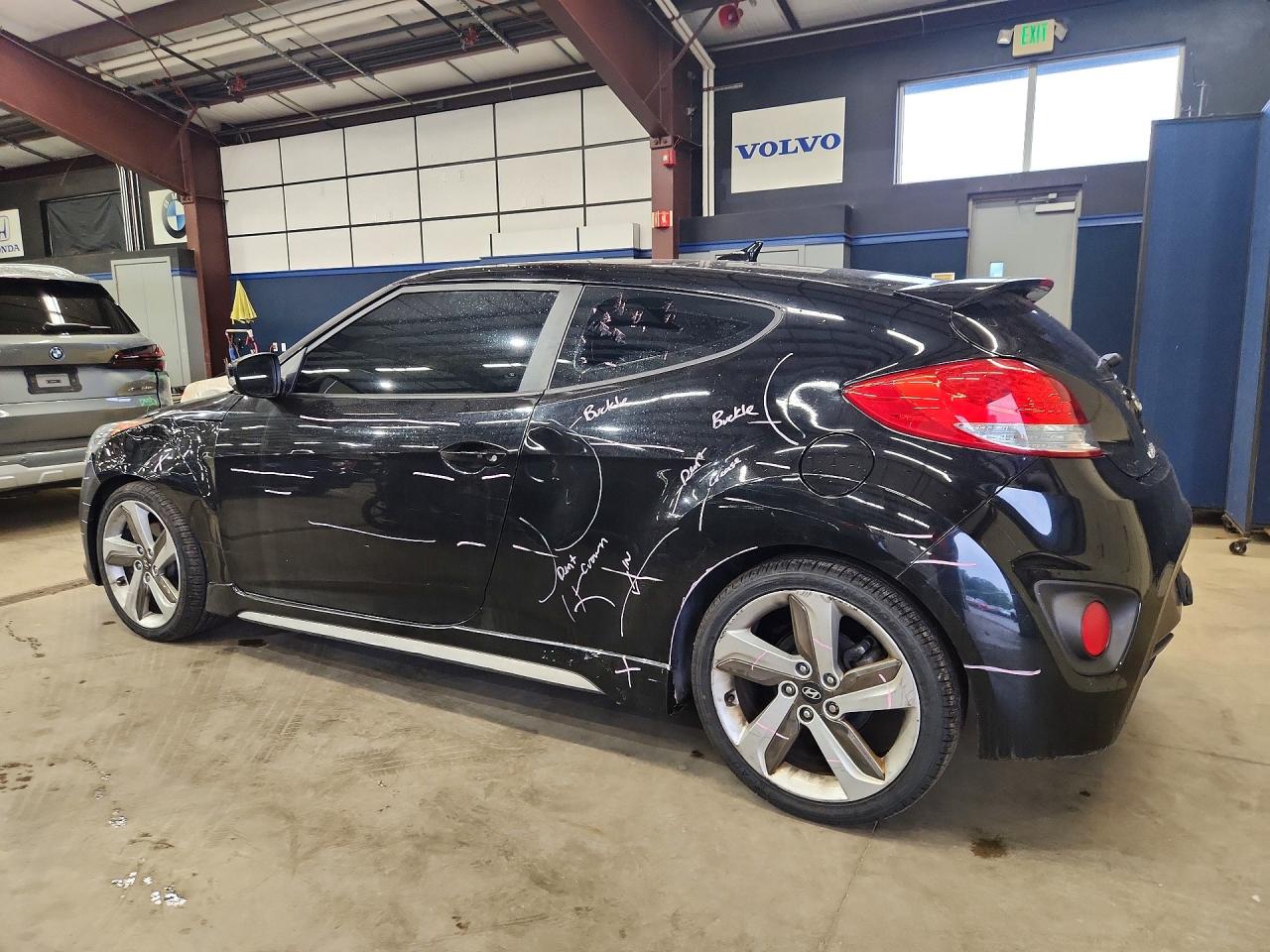 2013 Hyundai Veloster Turbo Black vin: KMHTC6AE2DU155726