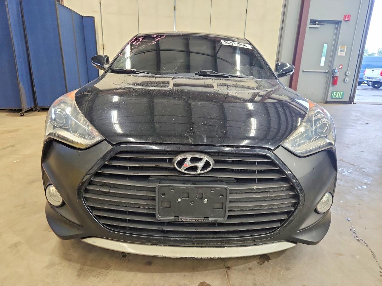 2013 Hyundai Veloster Turbo Black vin: KMHTC6AE2DU155726