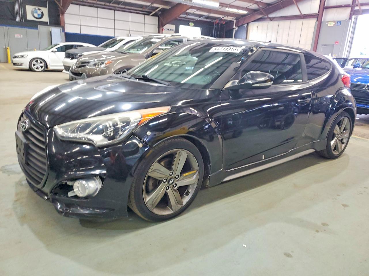 2013 Hyundai Veloster Turbo Black vin: KMHTC6AE2DU166970
