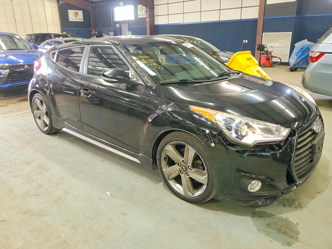 2013 Hyundai Veloster Turbo Black vin: KMHTC6AE2DU166970