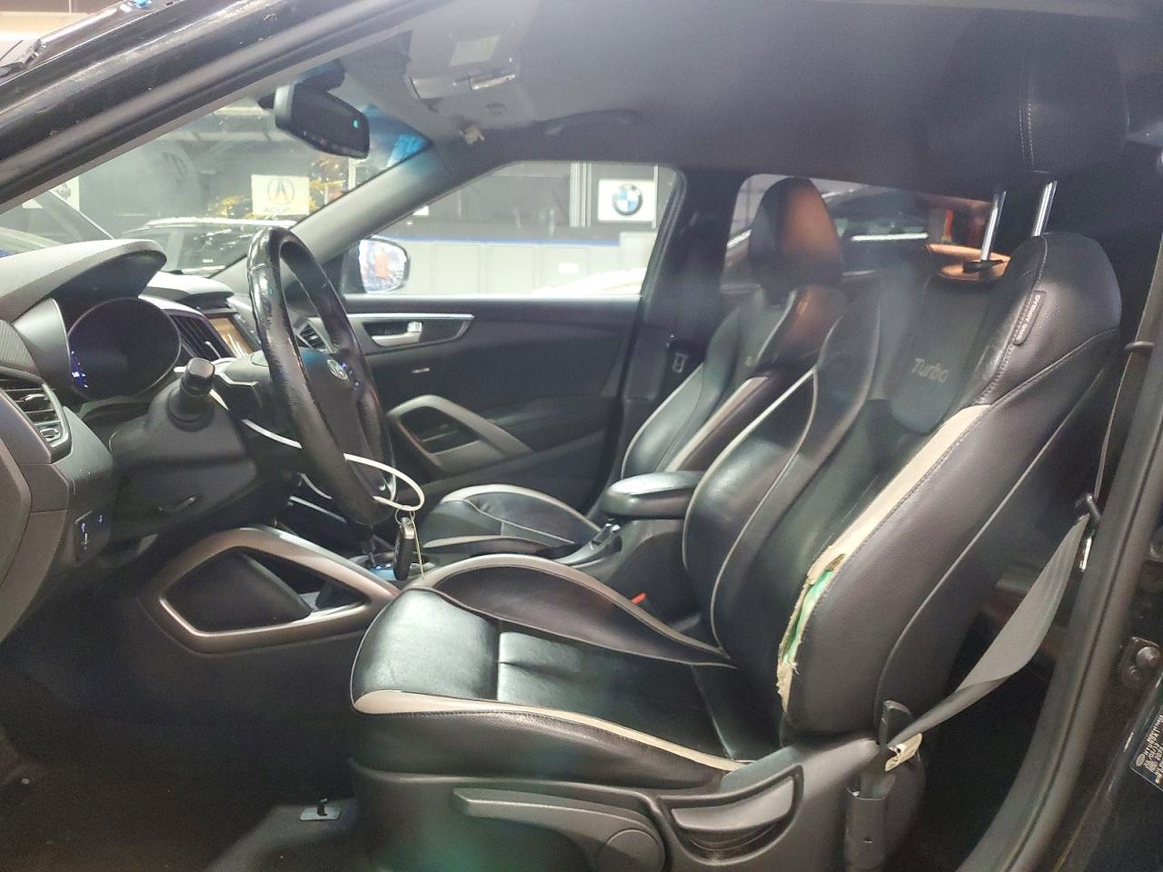 2013 Hyundai Veloster Turbo Black vin: KMHTC6AE2DU166970