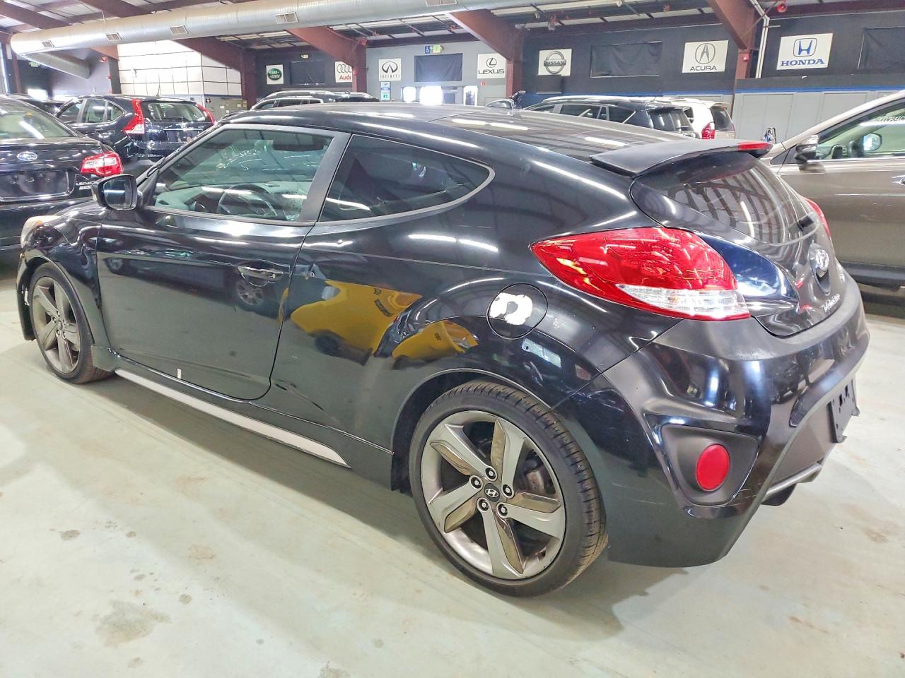 2013 Hyundai Veloster Turbo Black vin: KMHTC6AE2DU166970
