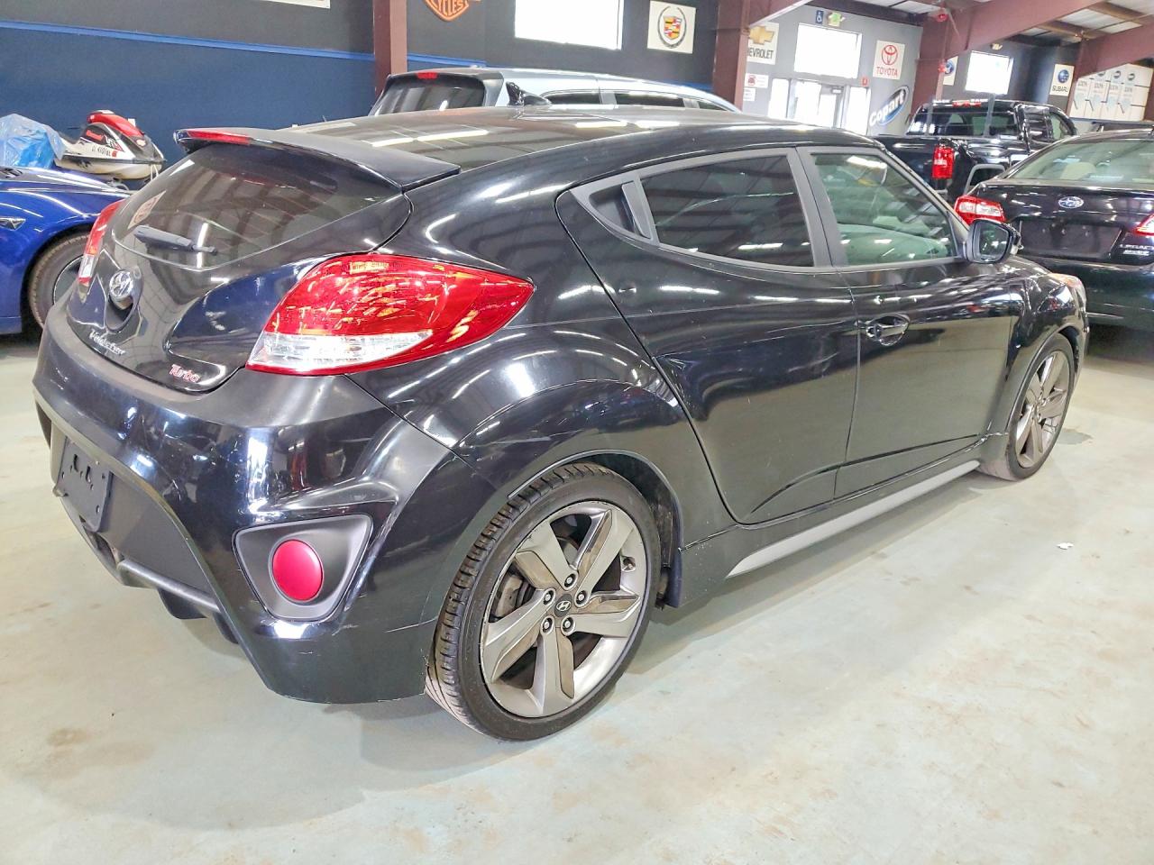 2013 Hyundai Veloster Turbo Black vin: KMHTC6AE2DU166970