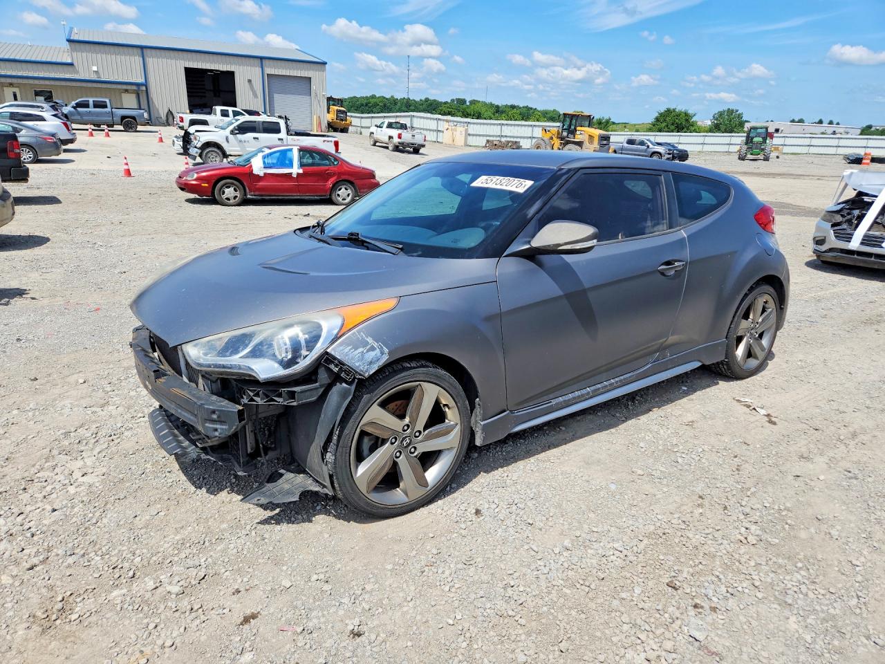 2013 Hyundai Veloster Turbo Серый vin: KMHTC6AE2DU177757