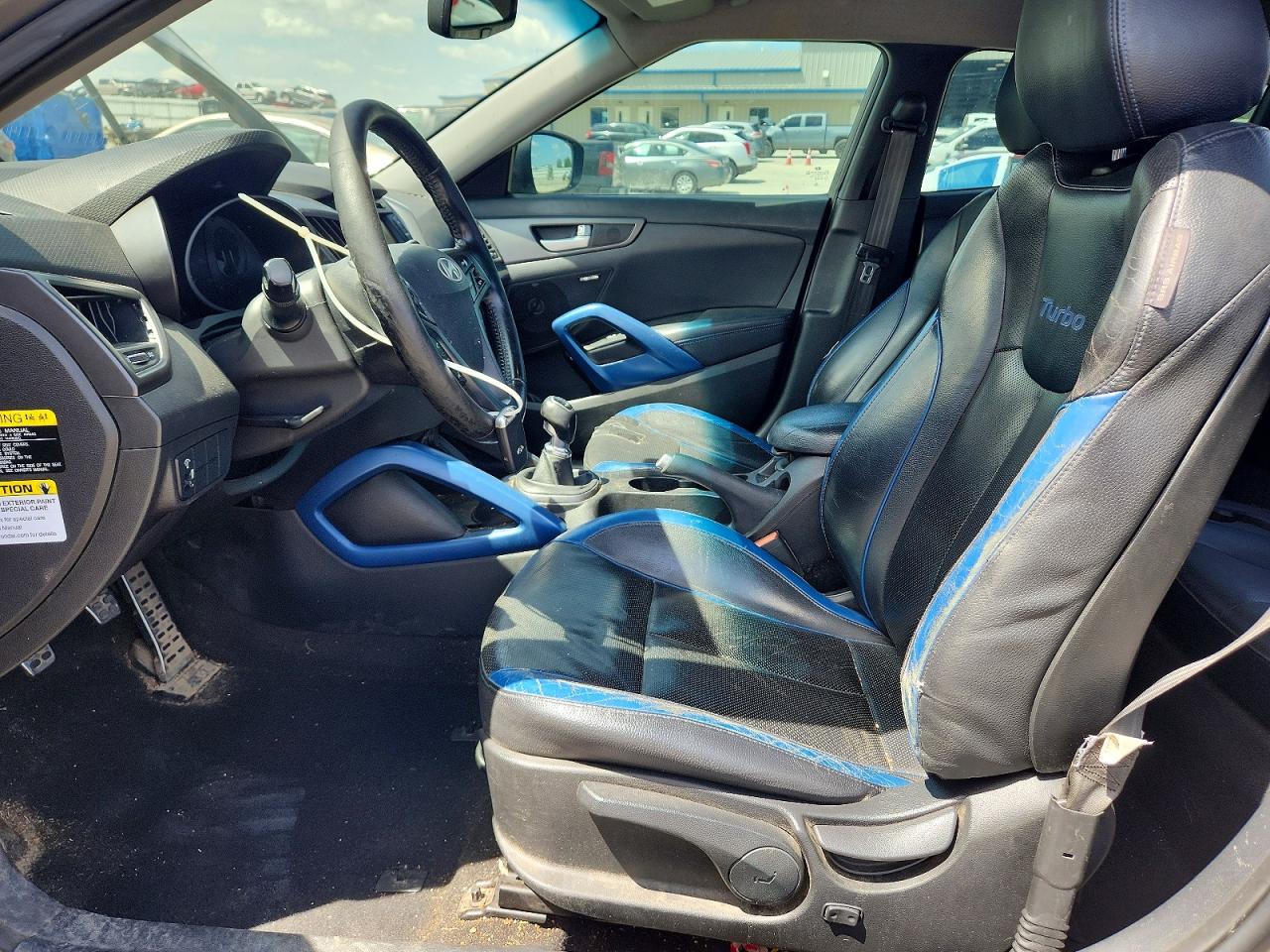 2013 Hyundai Veloster Turbo Gray vin: KMHTC6AE2DU177757
