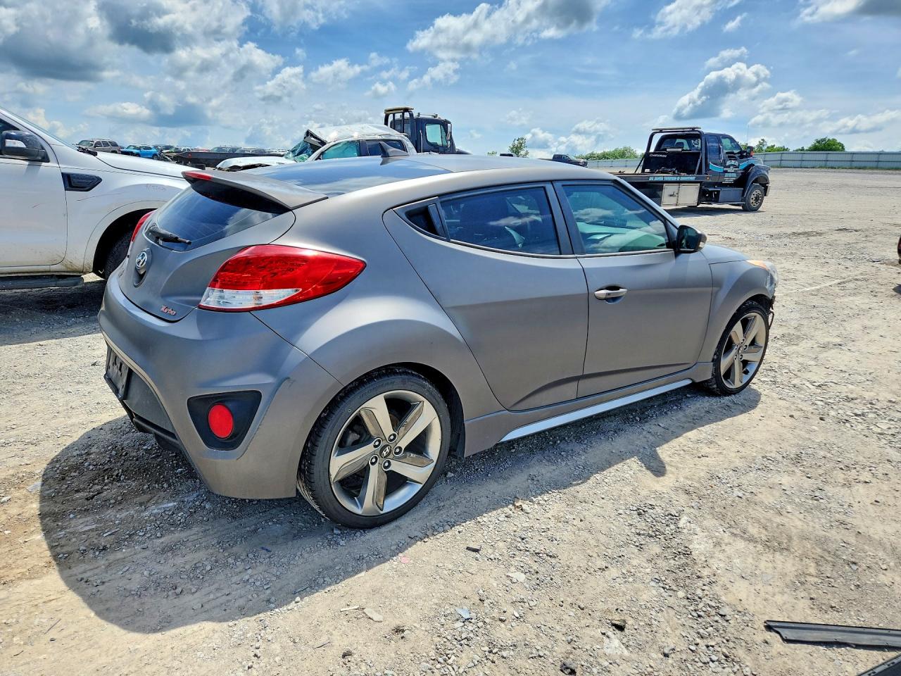 2013 Hyundai Veloster Turbo Gray vin: KMHTC6AE2DU177757