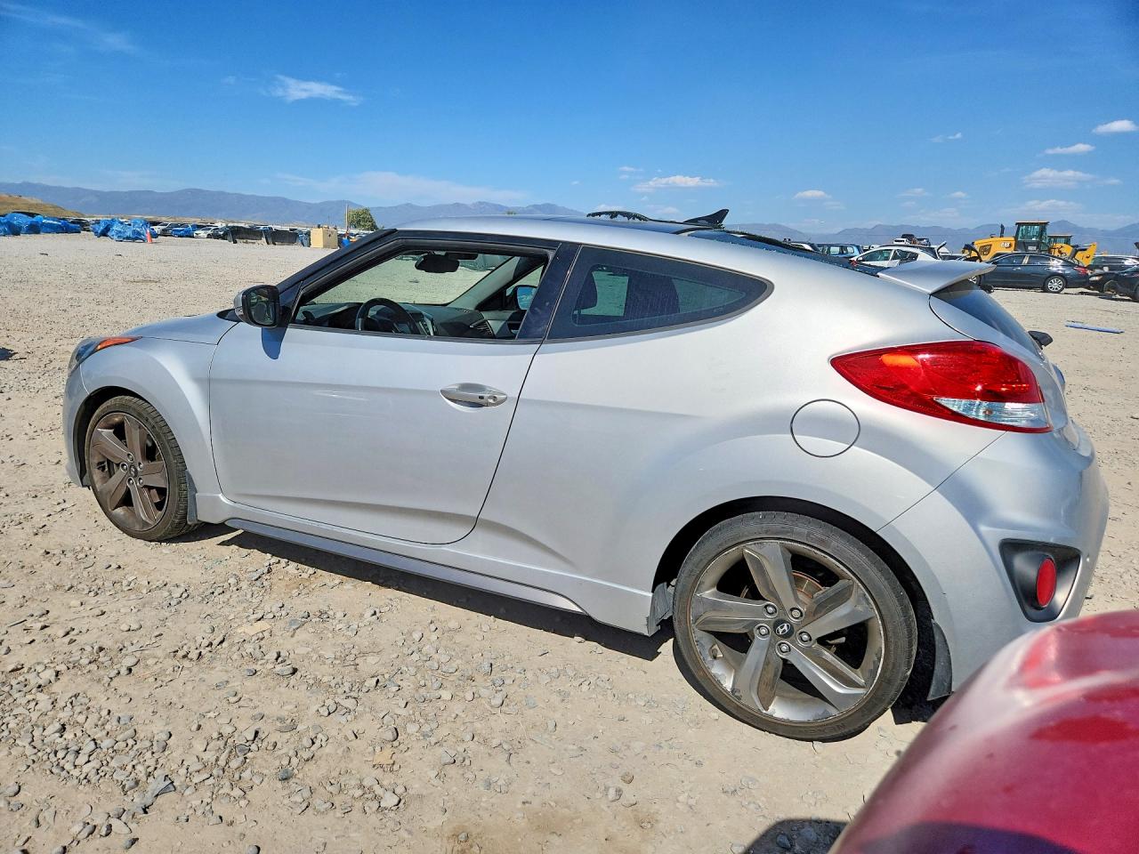 2014 Hyundai Veloster Turbo Silver vin: KMHTC6AE2EU192695