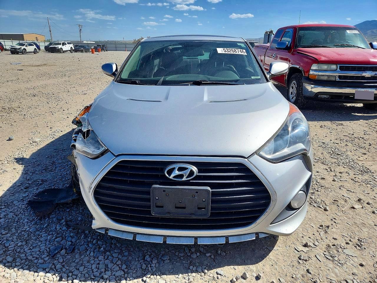 2014 Hyundai Veloster Turbo Silver vin: KMHTC6AE2EU192695