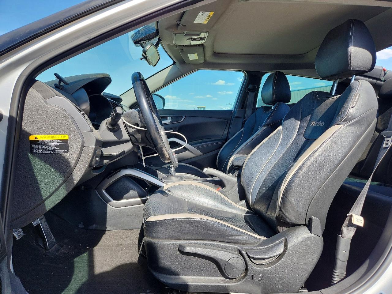 2014 Hyundai Veloster Turbo Silver vin: KMHTC6AE2EU192695