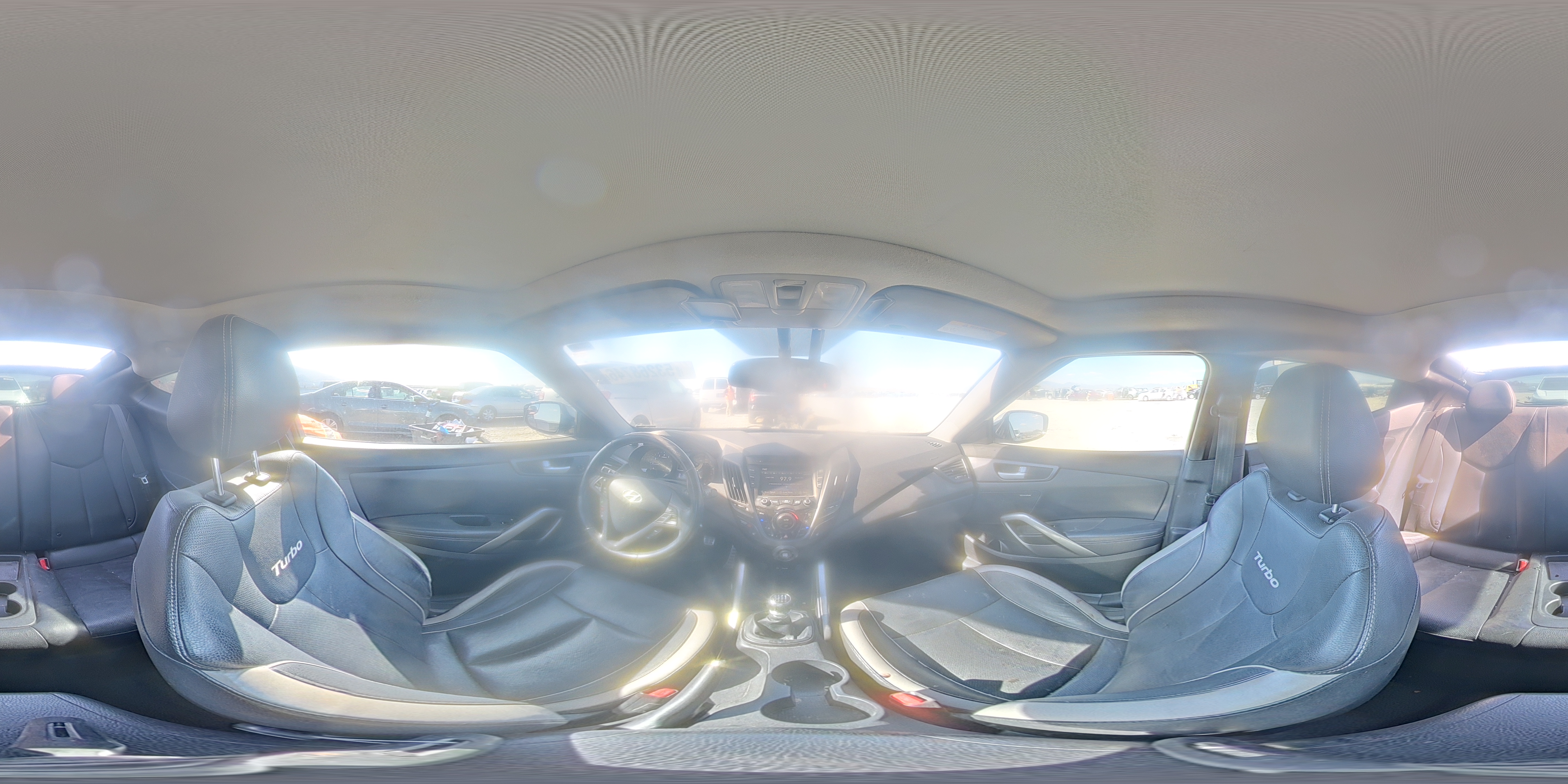 2014 Hyundai Veloster Turbo Silver vin: KMHTC6AE2EU192695