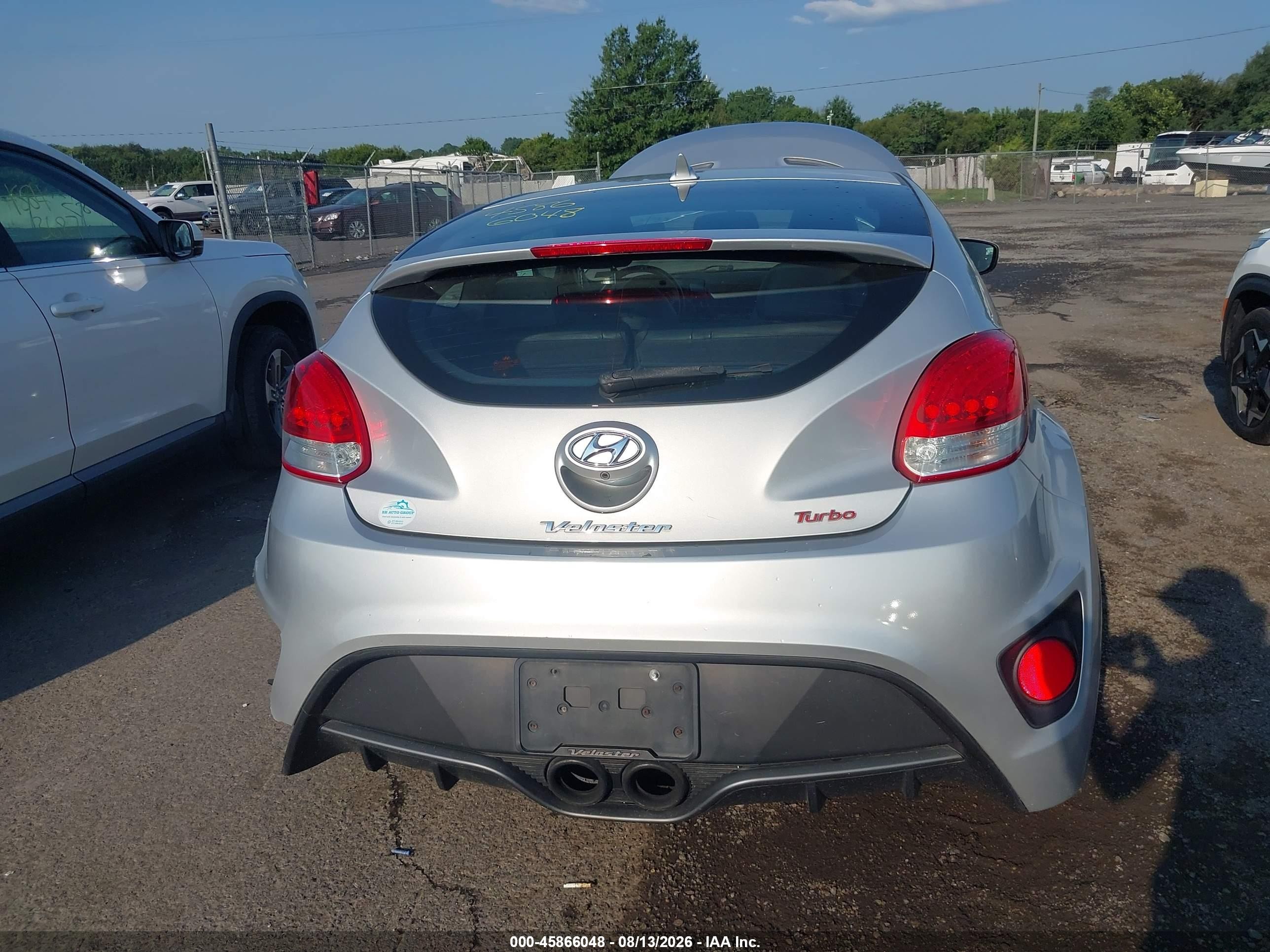 2014 Hyundai Veloster Turbo W/black Silver vin: KMHTC6AE2EU204604