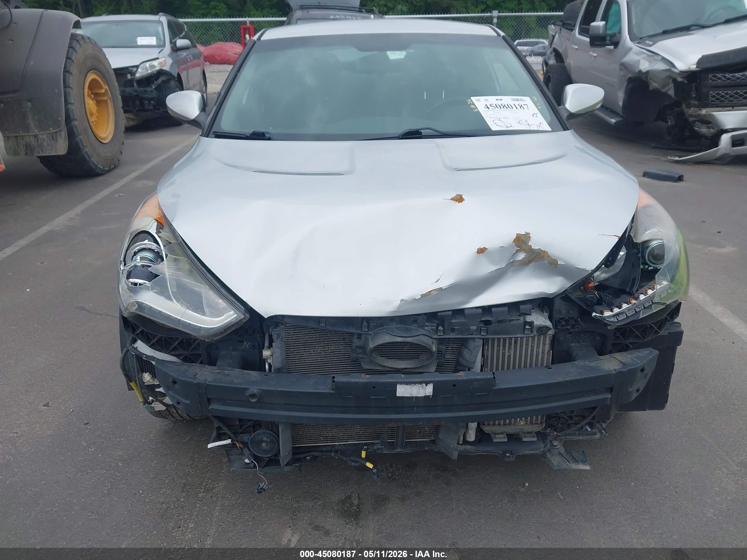 2015 Hyundai Veloster Turbo Silver vin: KMHTC6AE2FU229651