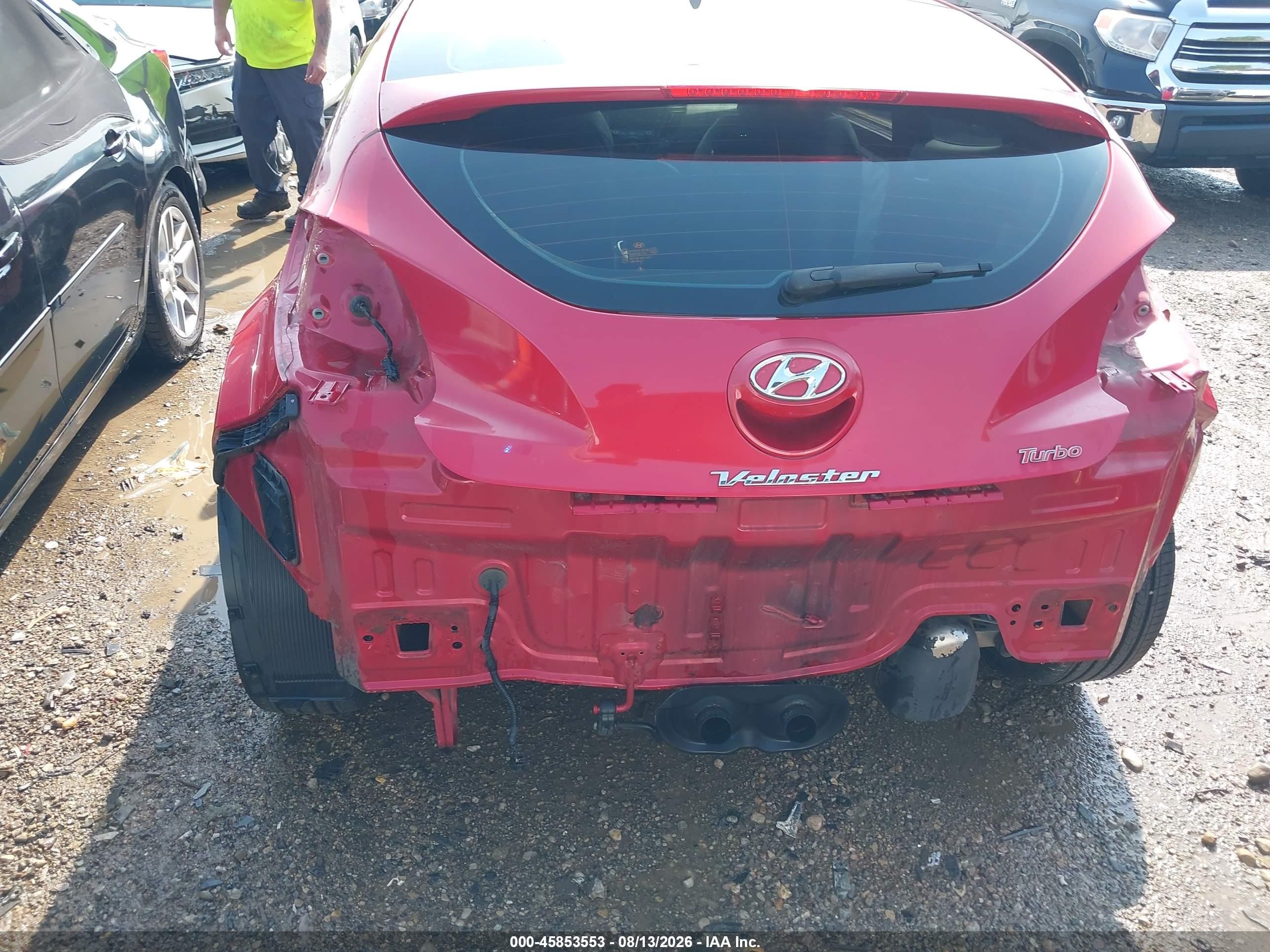 2013 Hyundai Veloster Turbo W/black Red vin: KMHTC6AE3DU140829