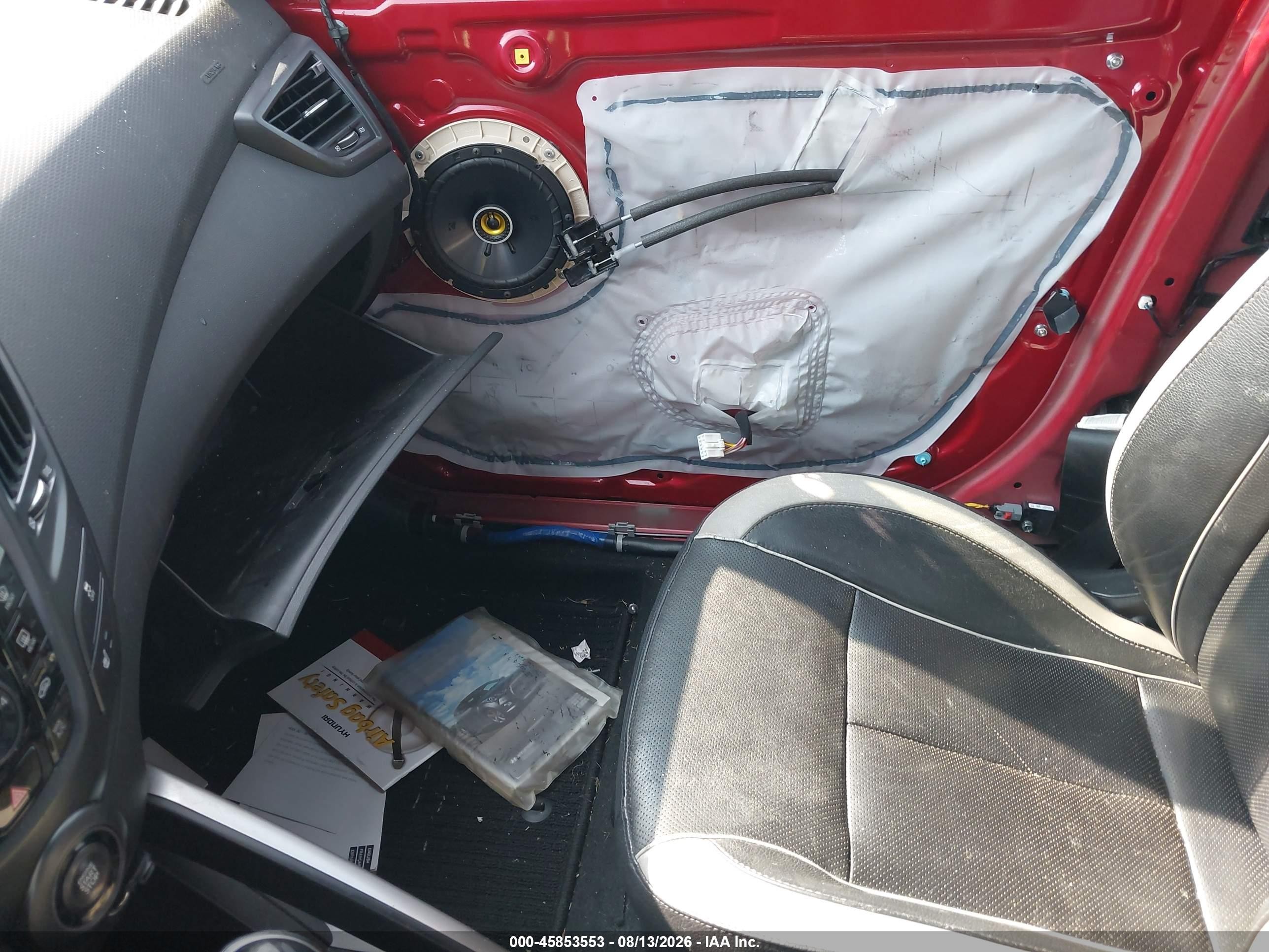 2013 Hyundai Veloster Turbo W/black Red vin: KMHTC6AE3DU140829