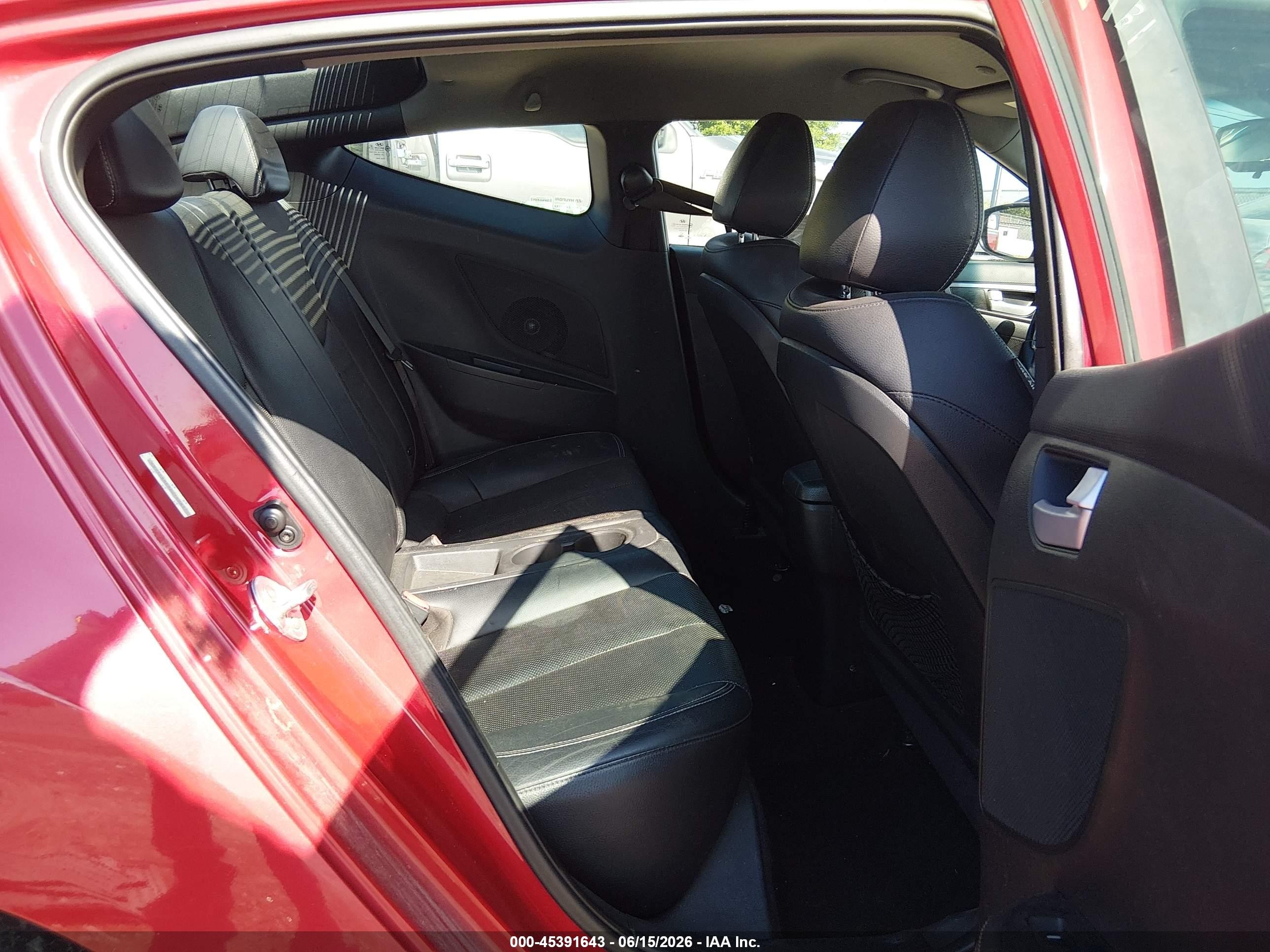 2013 Hyundai Veloster Turbo W/black Red vin: KMHTC6AE3DU160837