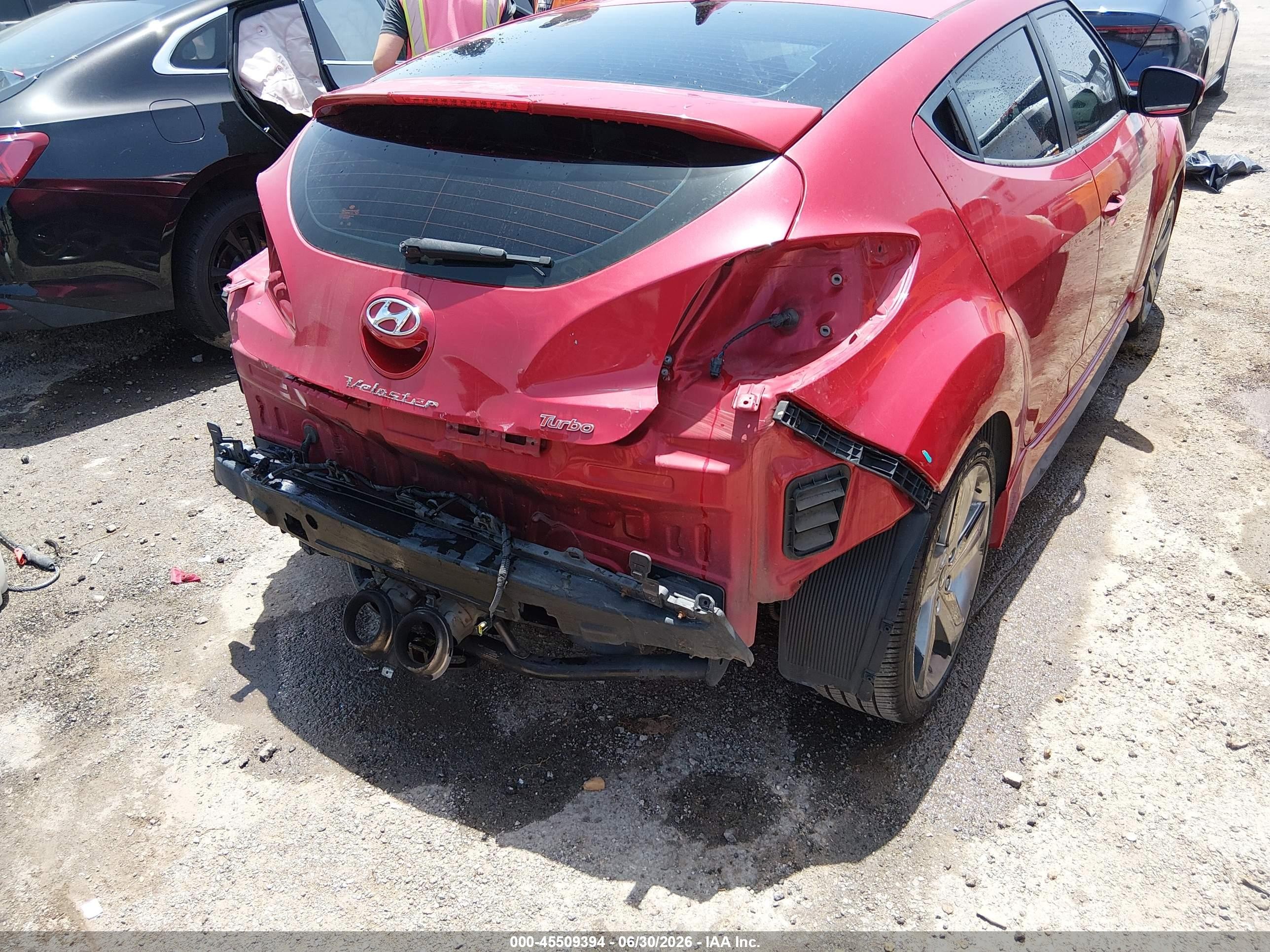 2013 Hyundai Veloster Turbo W/black Красный vin: KMHTC6AE3DU168758