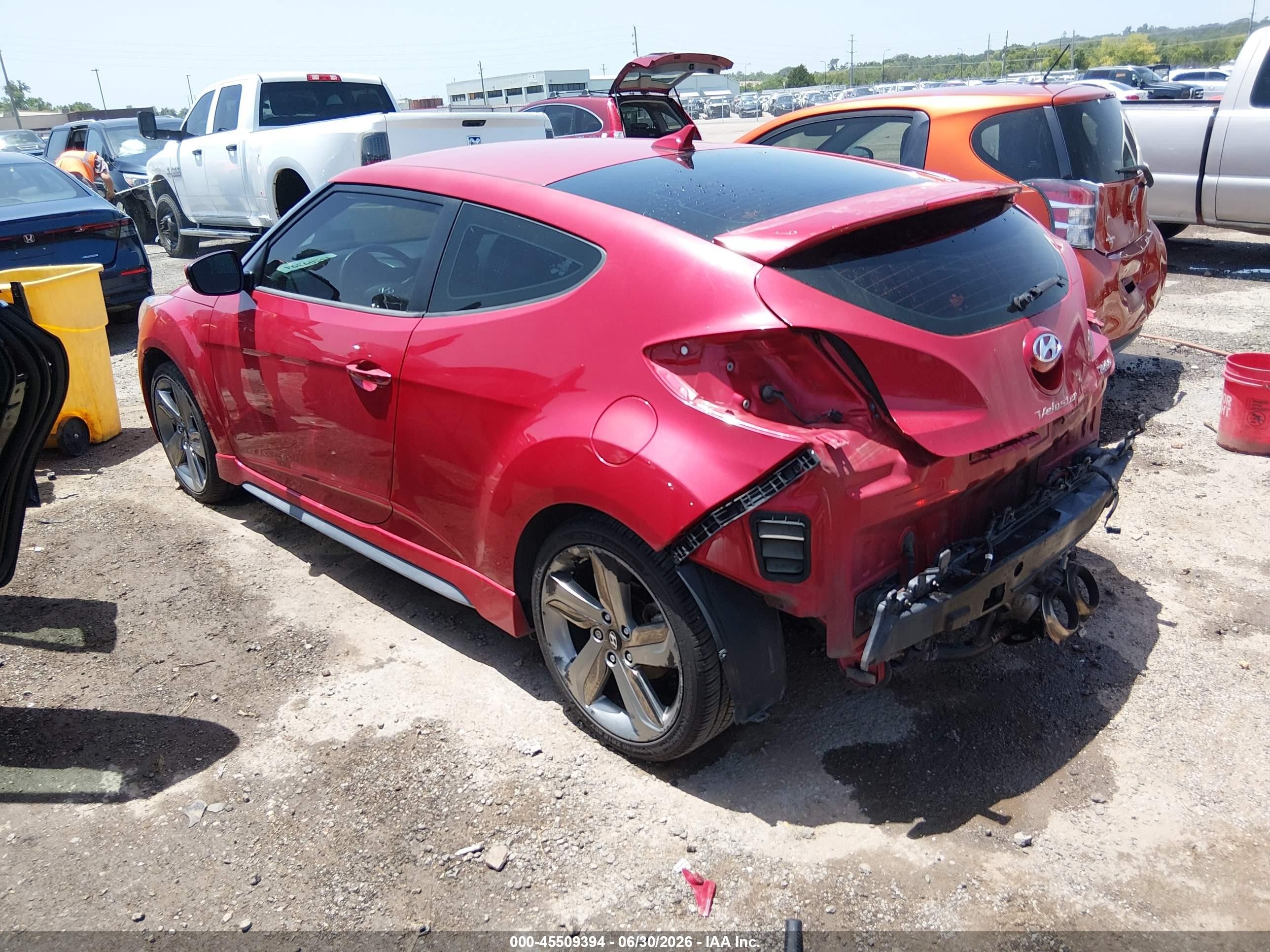 2013 Hyundai Veloster Turbo W/black Красный vin: KMHTC6AE3DU168758
