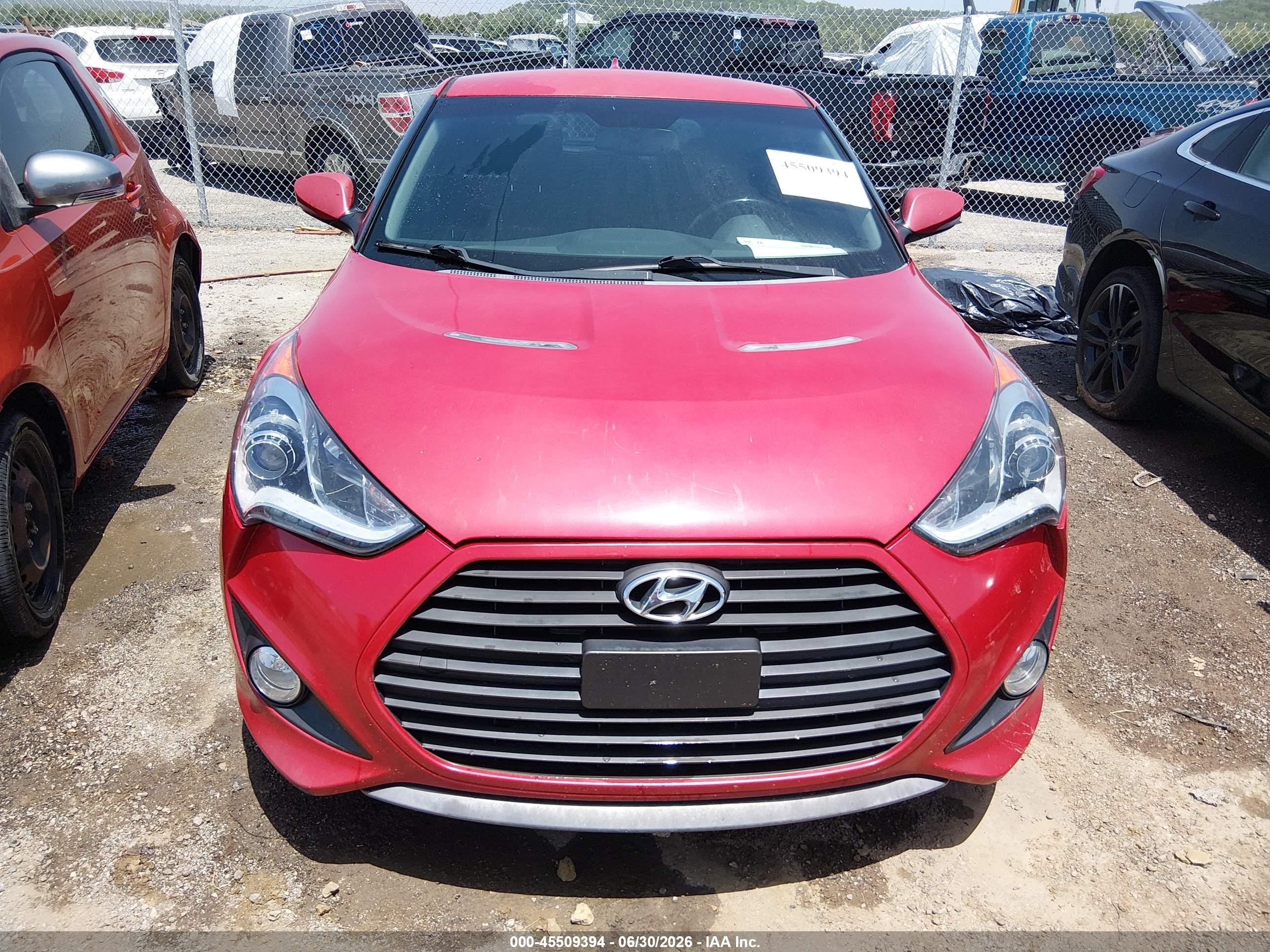 2013 Hyundai Veloster Turbo W/black Красный vin: KMHTC6AE3DU168758