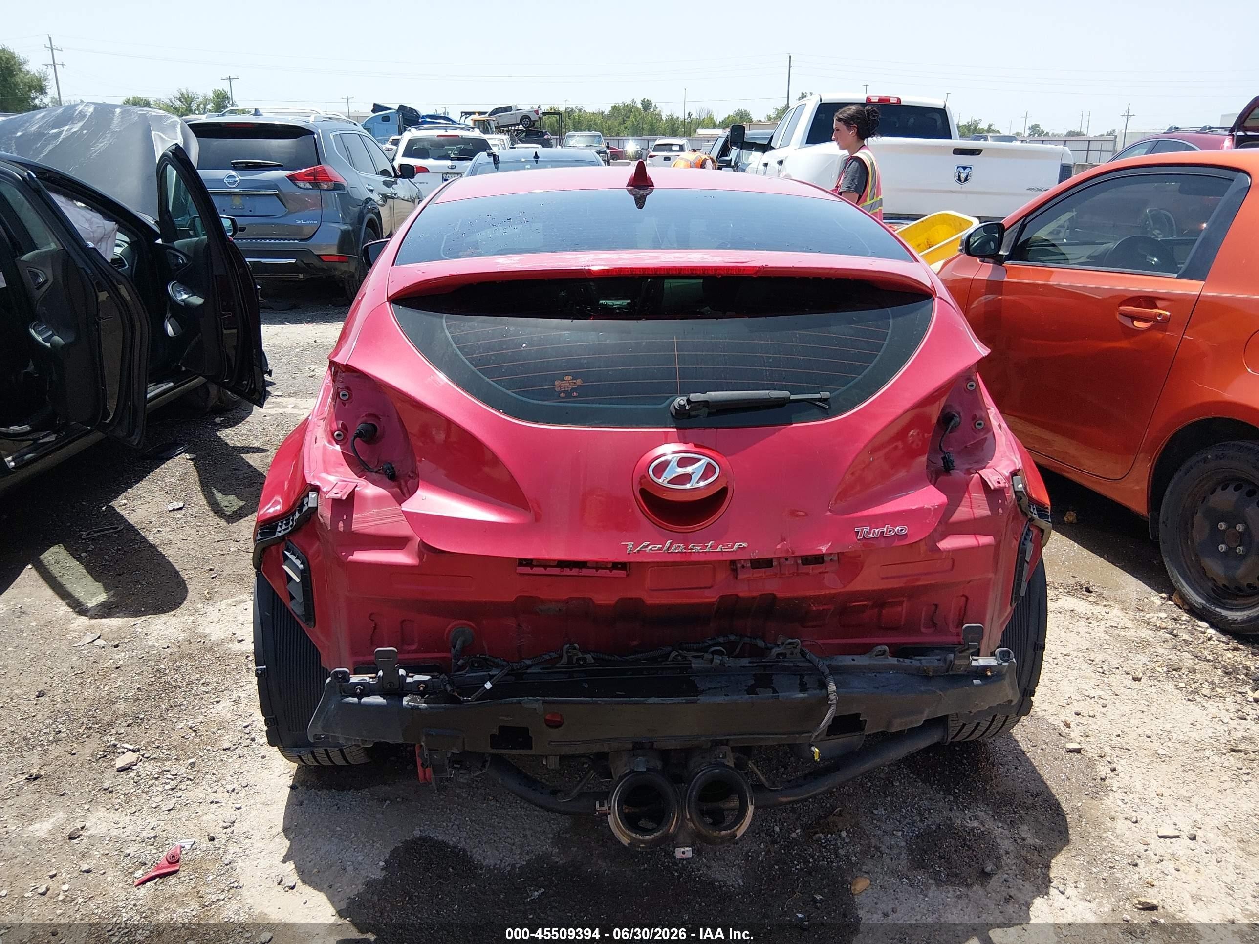 2013 Hyundai Veloster Turbo W/black Красный vin: KMHTC6AE3DU168758