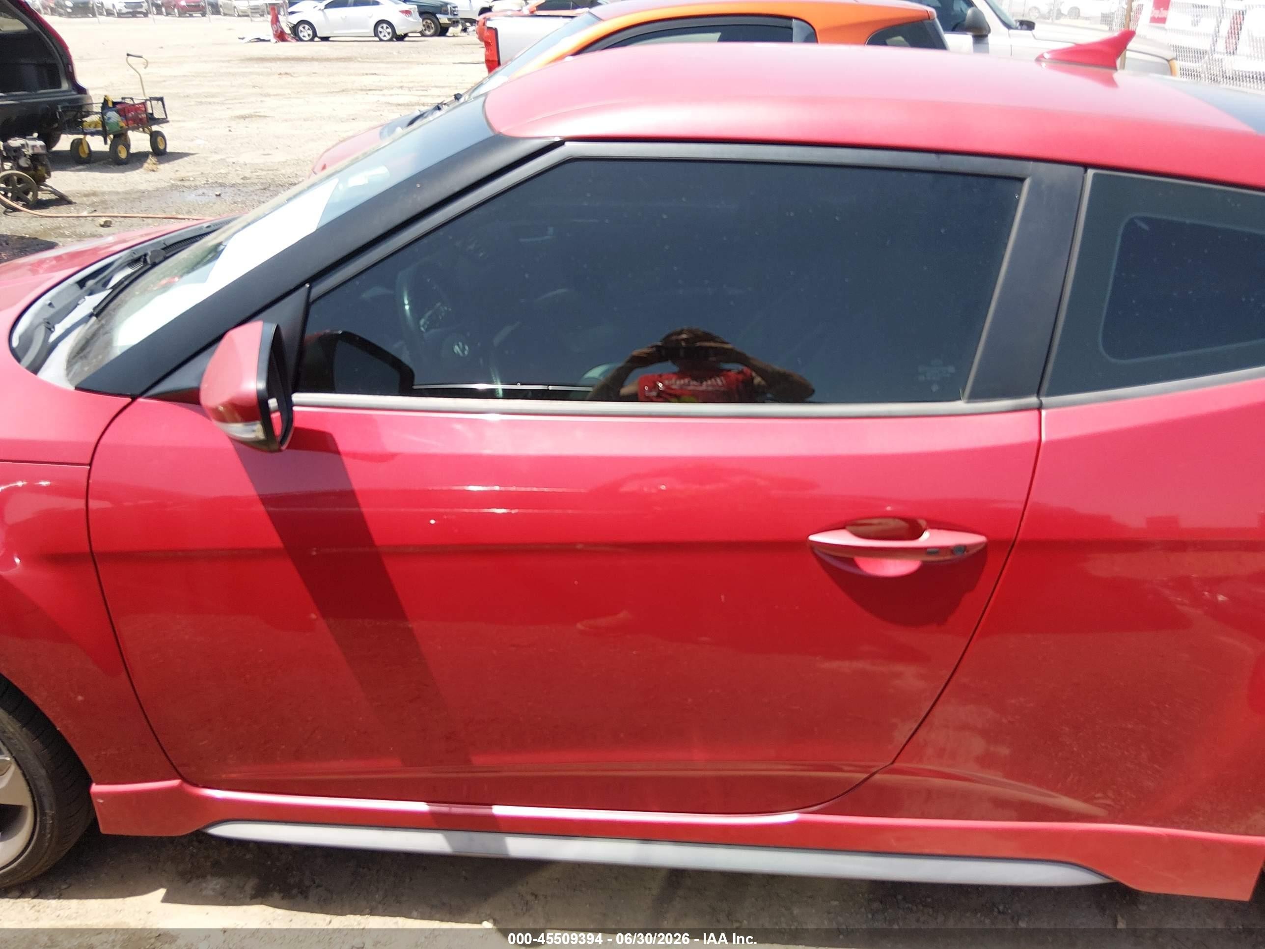 2013 Hyundai Veloster Turbo W/black Красный vin: KMHTC6AE3DU168758