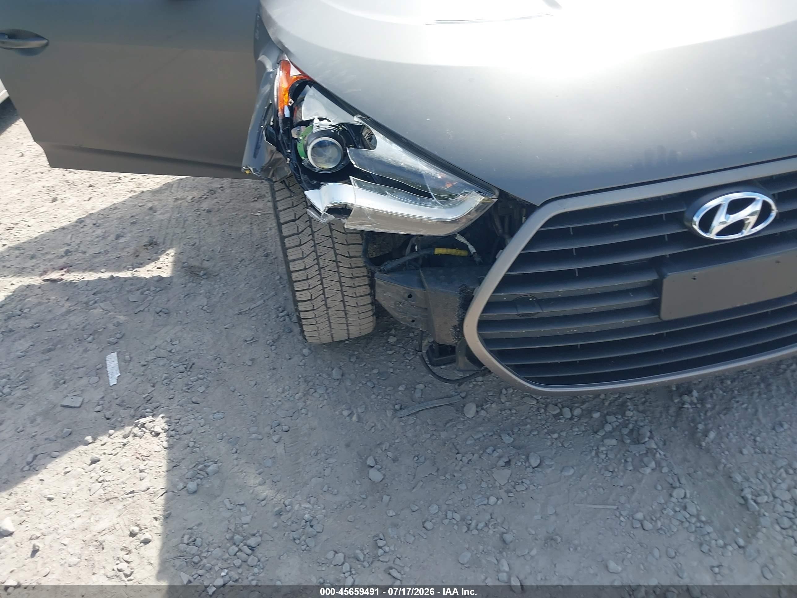 2013 Hyundai Veloster Turbo W/blue Gray vin: KMHTC6AE3DU172504