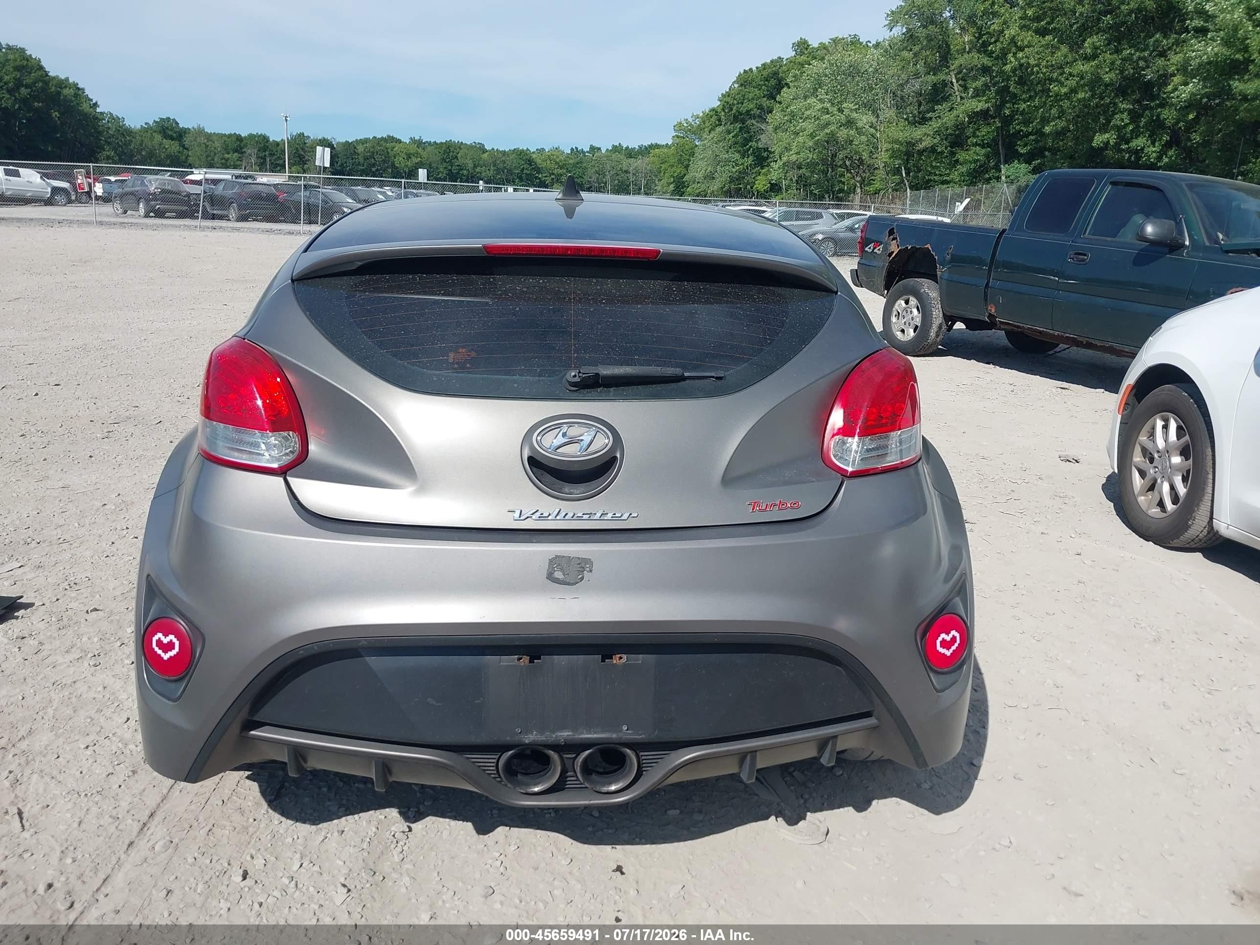 2013 Hyundai Veloster Turbo W/blue Gray vin: KMHTC6AE3DU172504