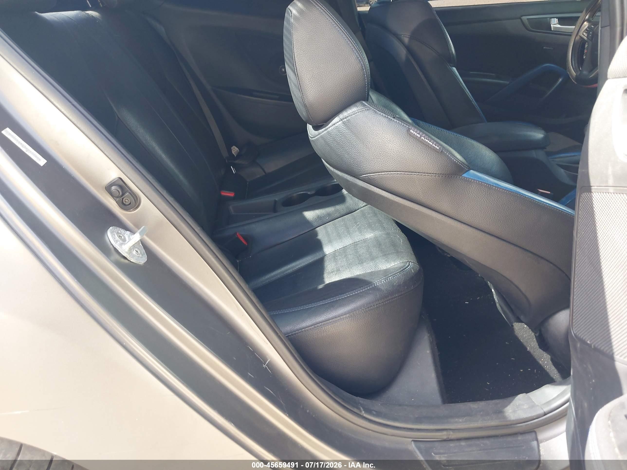 2013 Hyundai Veloster Turbo W/blue Gray vin: KMHTC6AE3DU172504