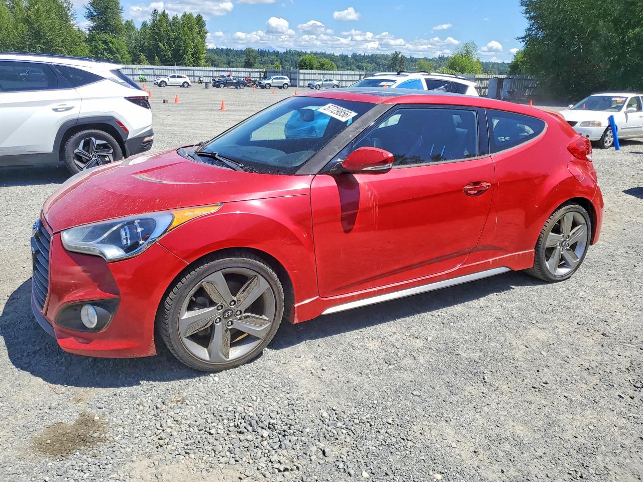 2013 Hyundai Veloster Turbo Красный vin: KMHTC6AE3DU173278
